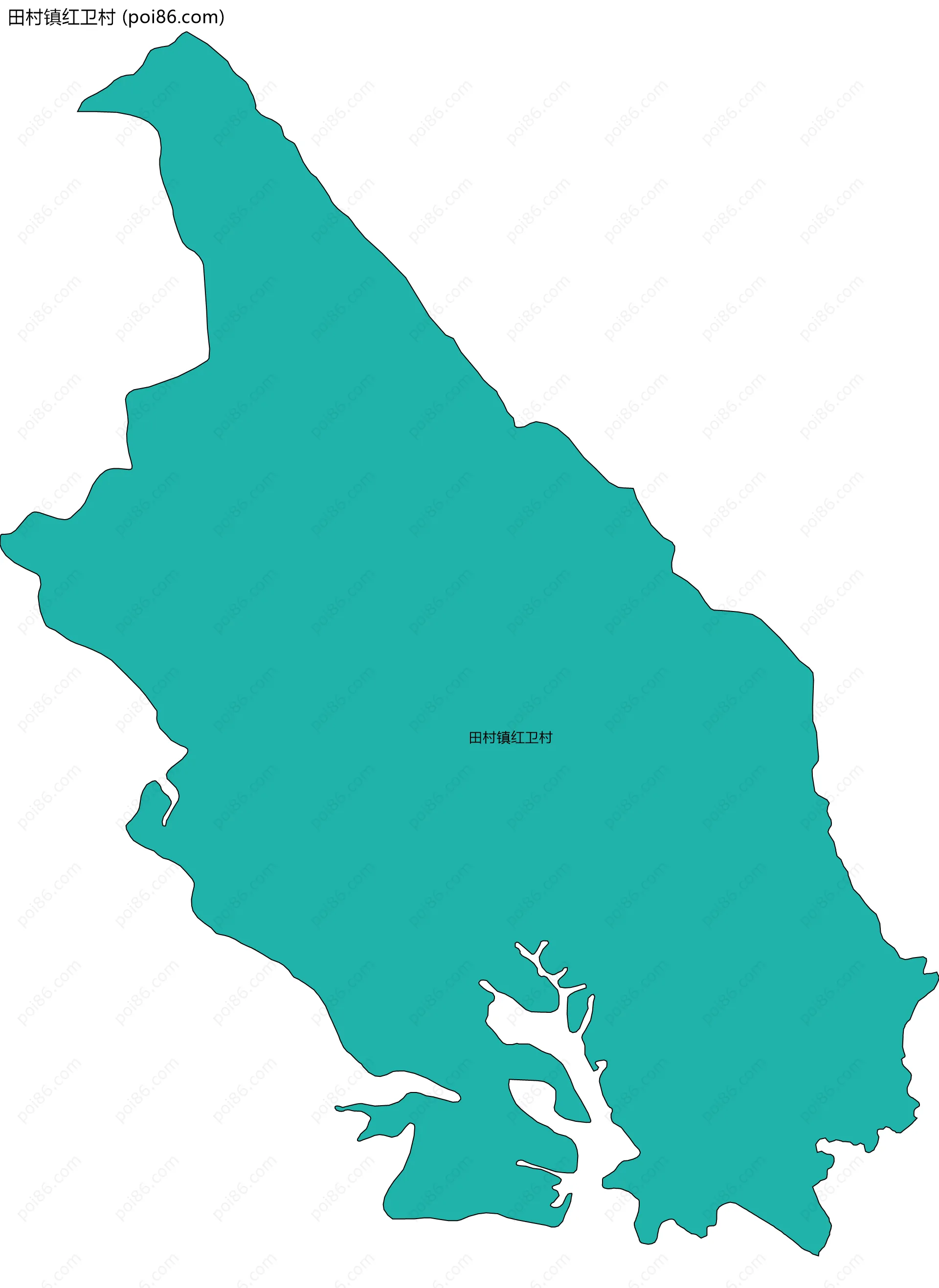 田村镇红卫村边界地图