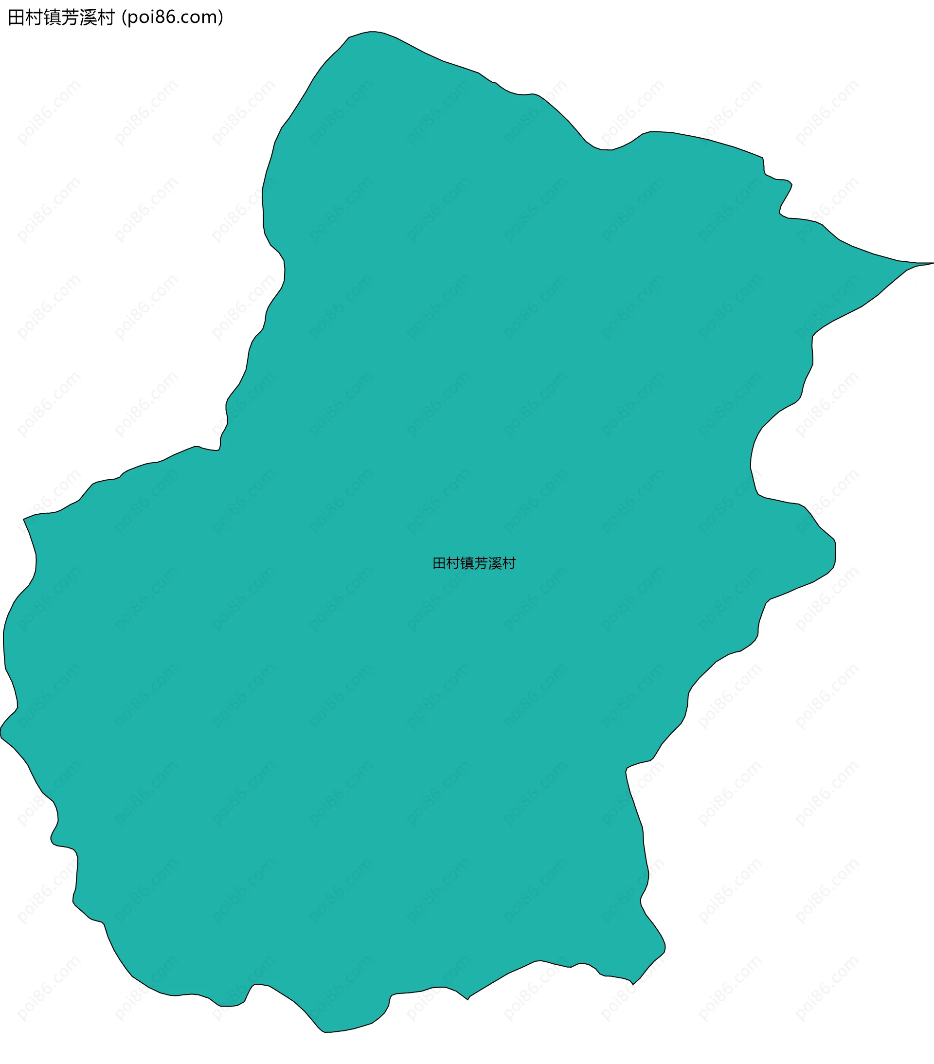 田村镇芳溪村边界地图