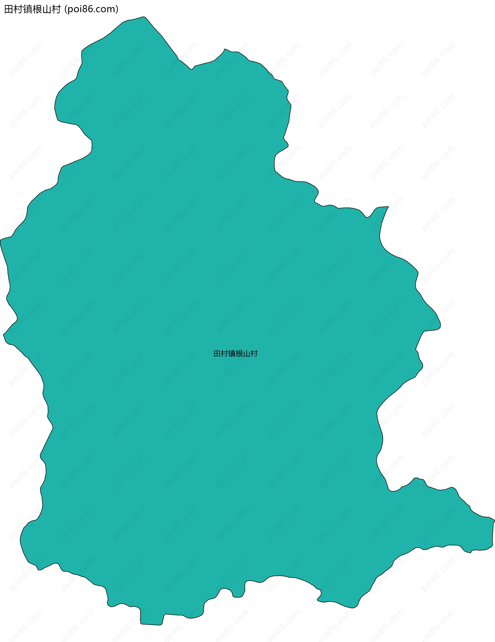 田村镇根山村边界地图