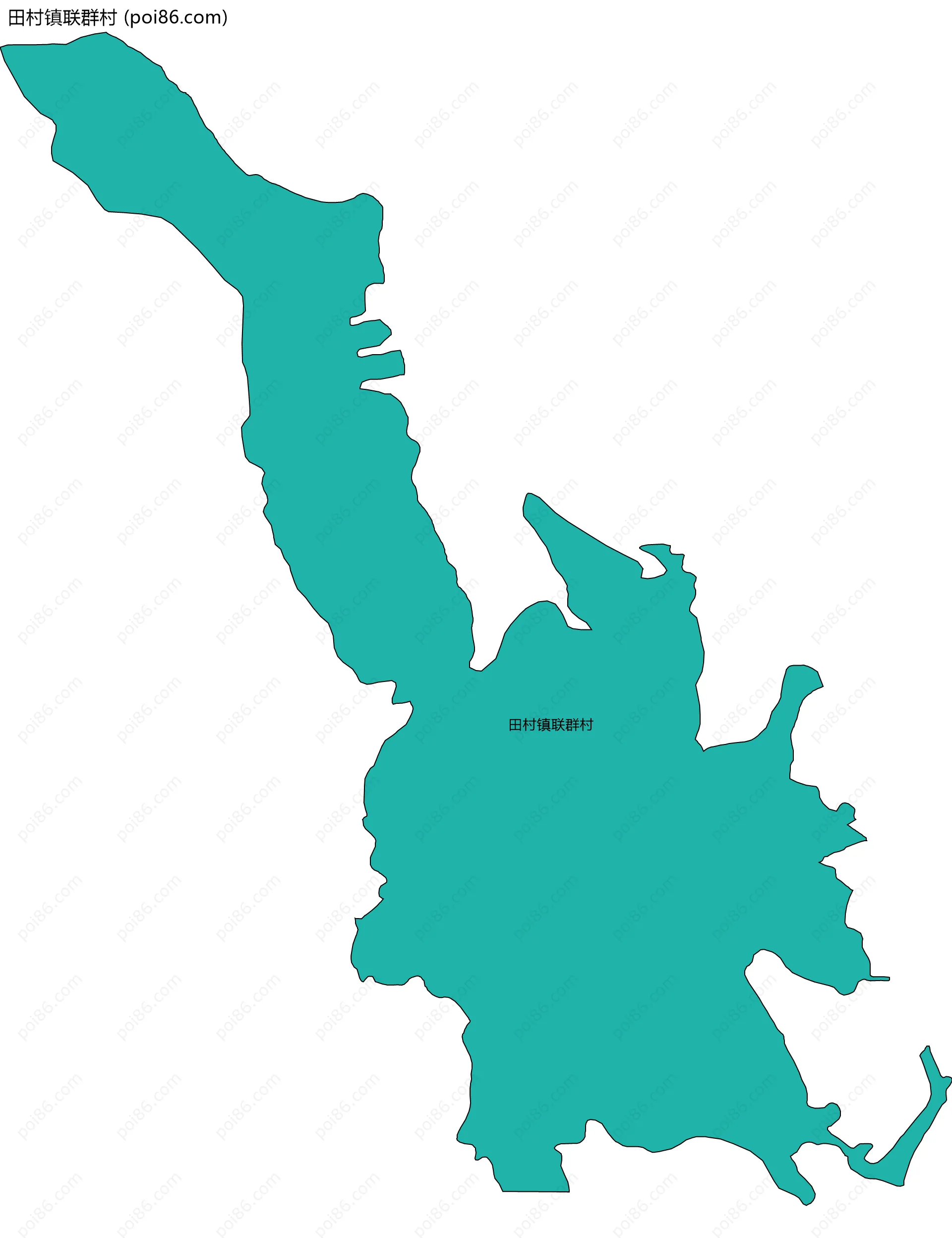 田村镇联群村边界地图