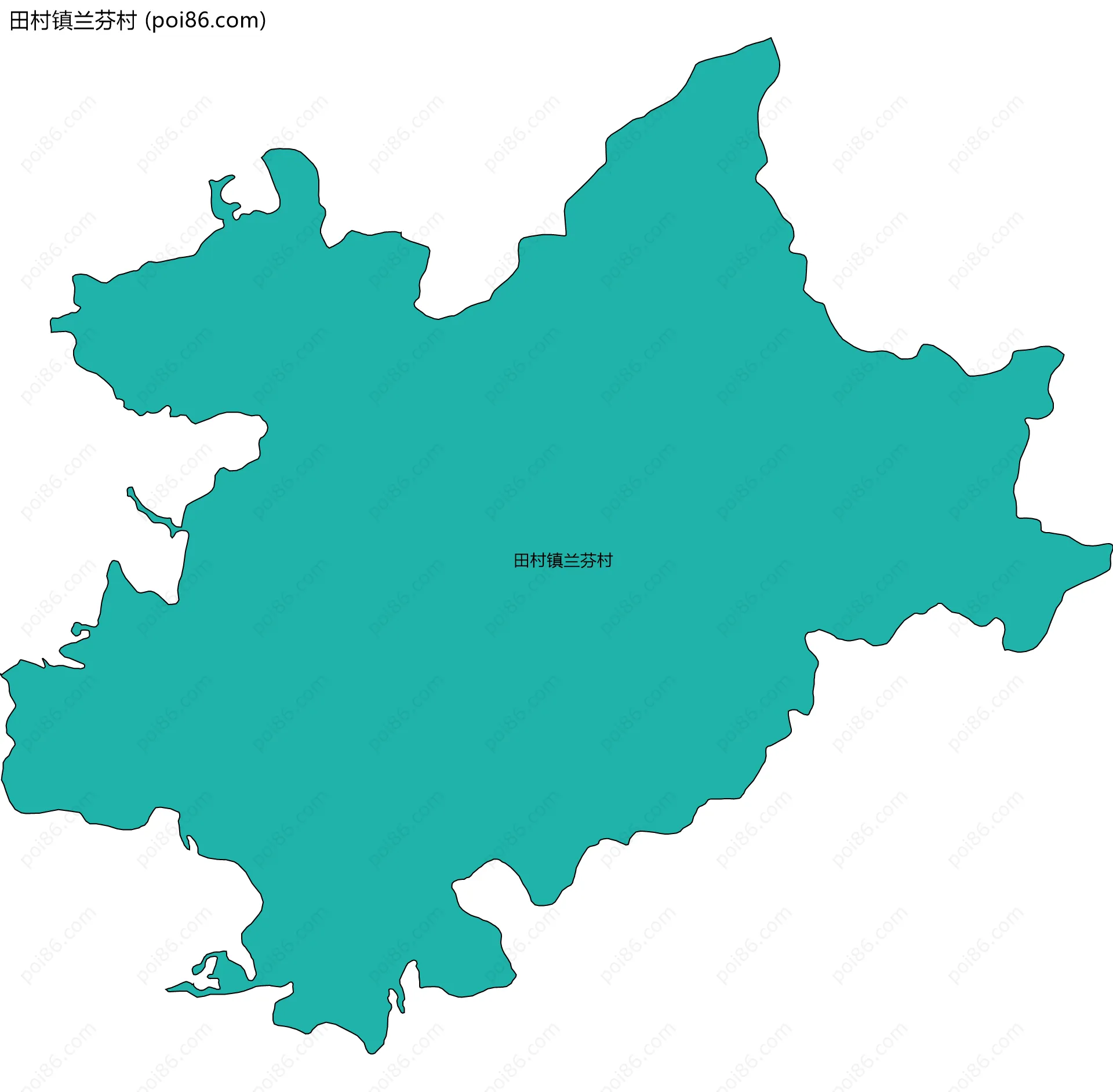田村镇兰芬村边界地图