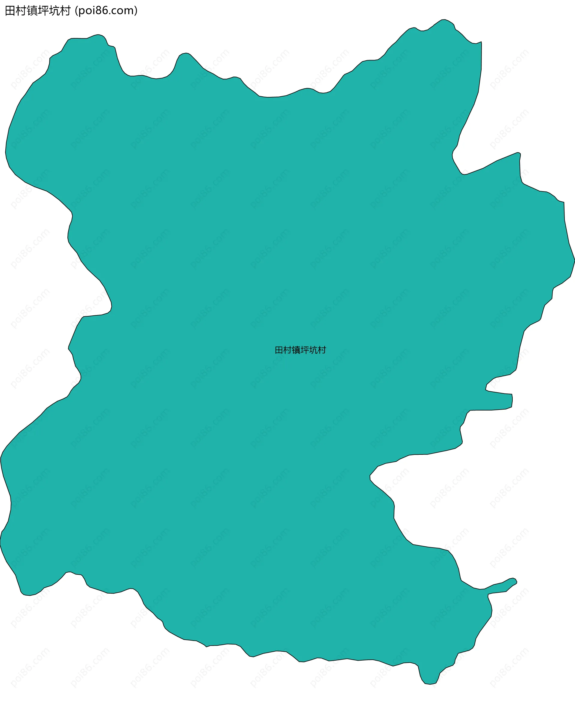 田村镇坪坑村边界地图