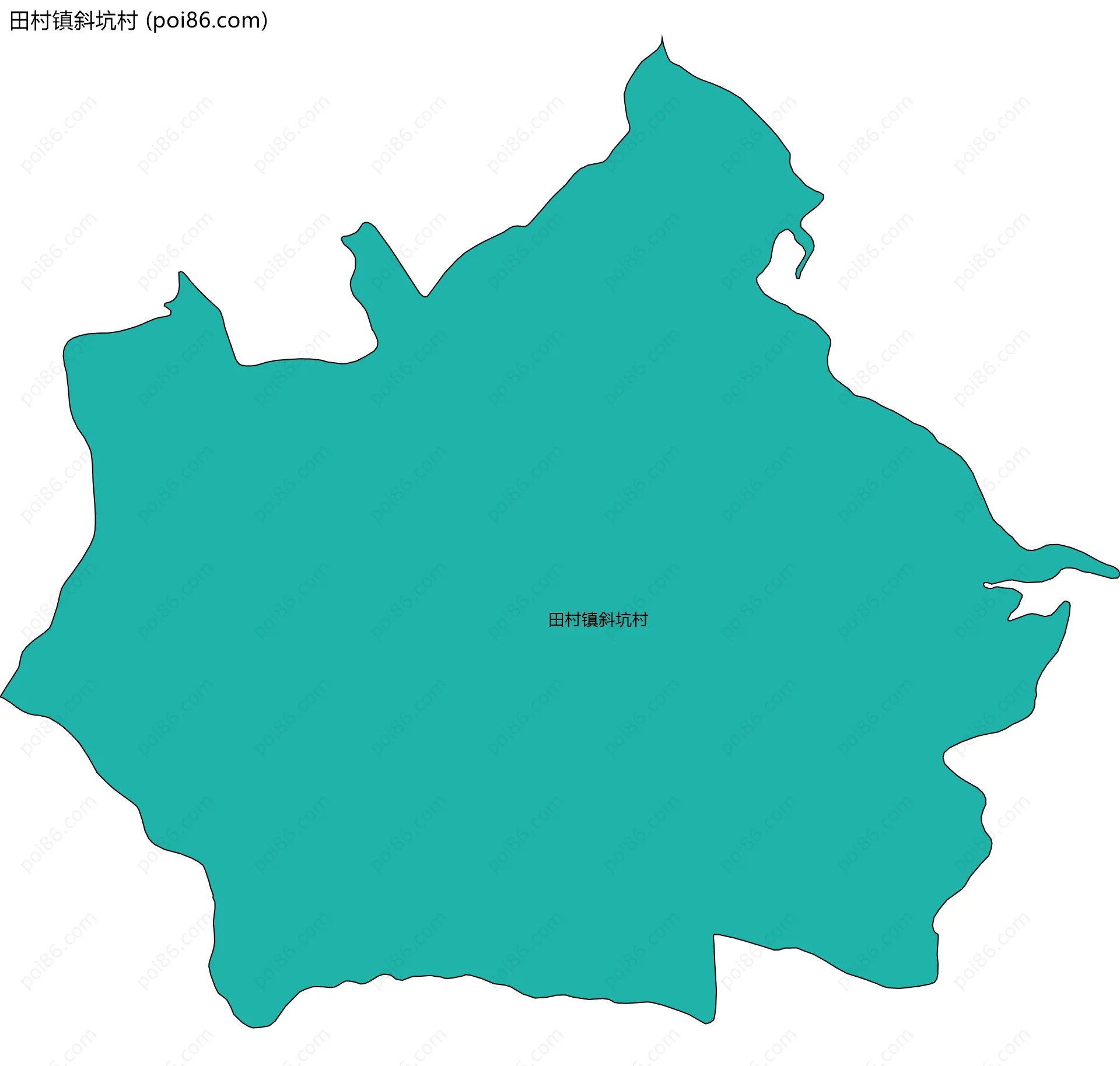 田村镇斜坑村边界地图