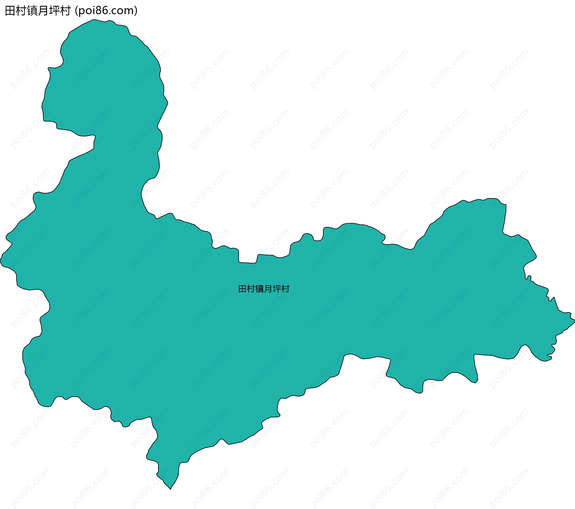 田村镇月坪村边界地图