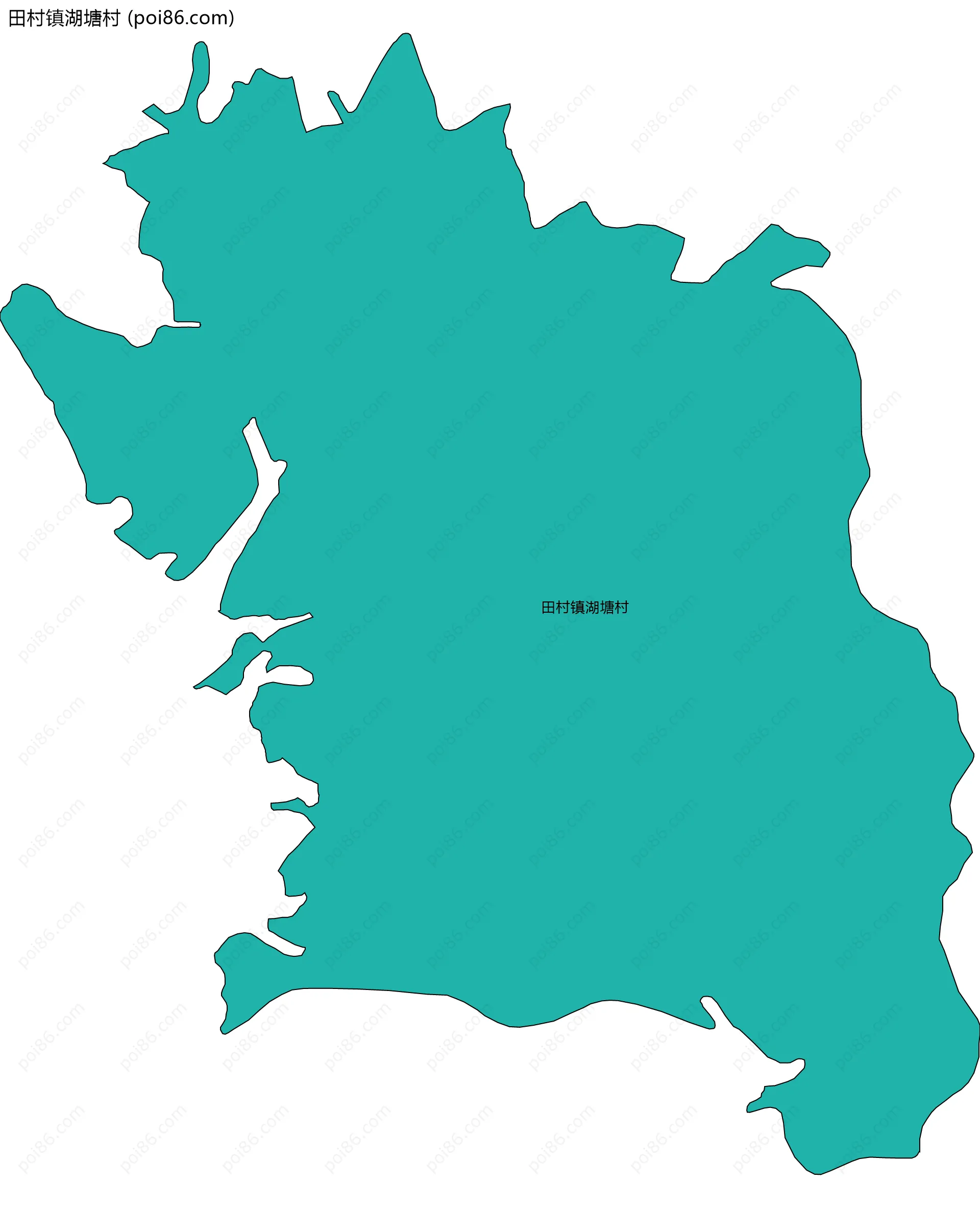 田村镇湖塘村边界地图