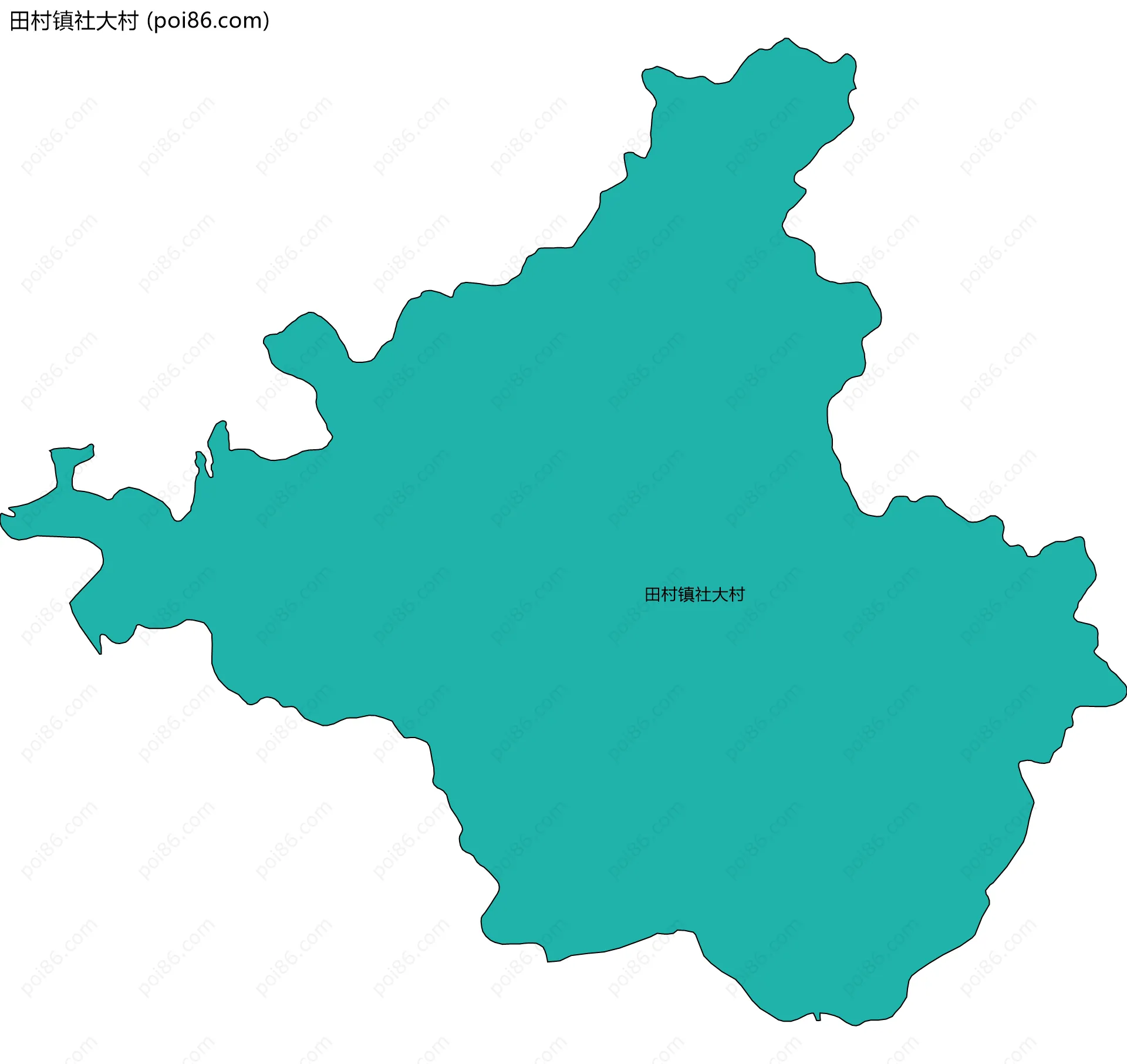 田村镇社大村边界地图