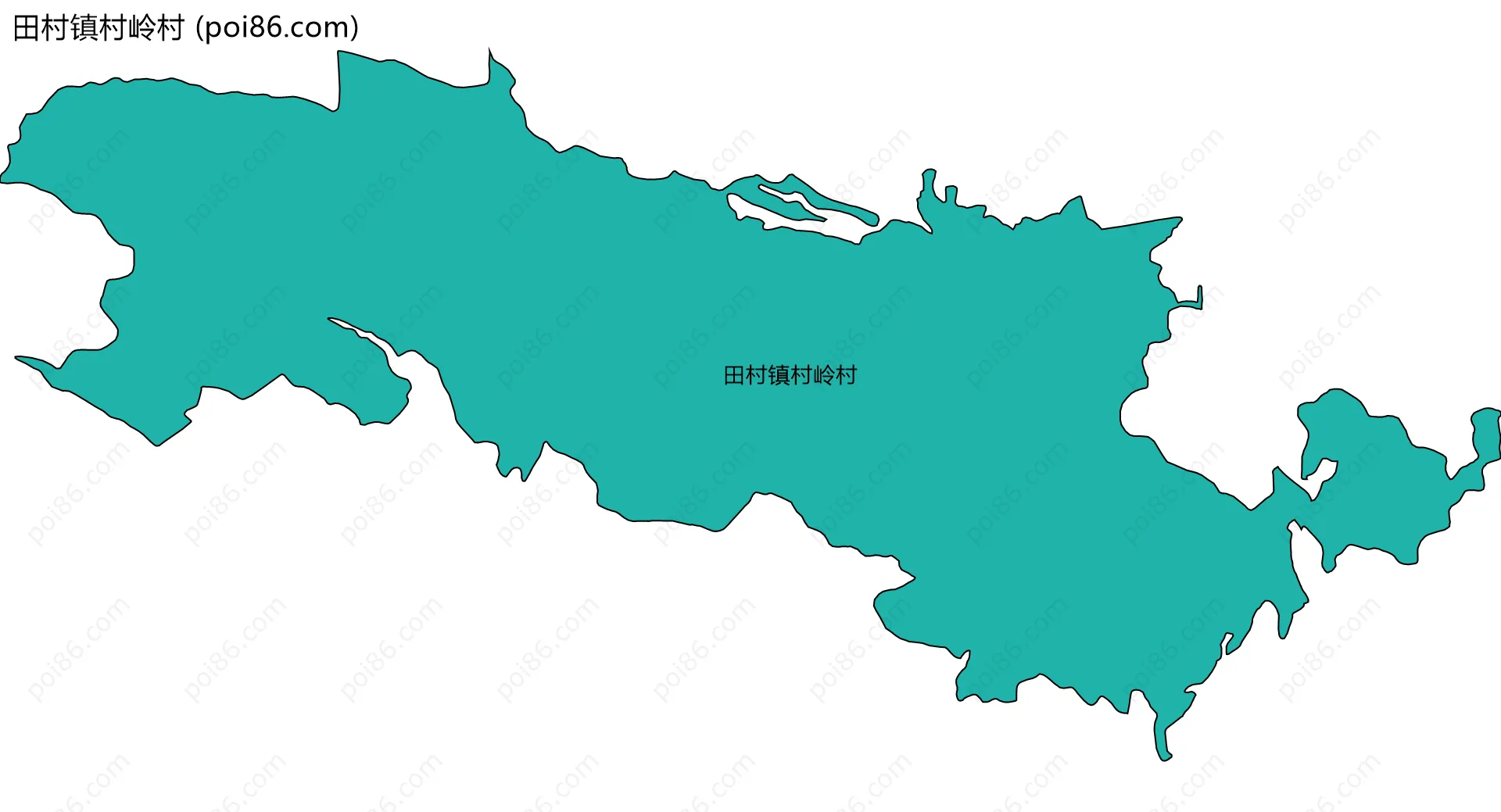 田村镇村岭村边界地图