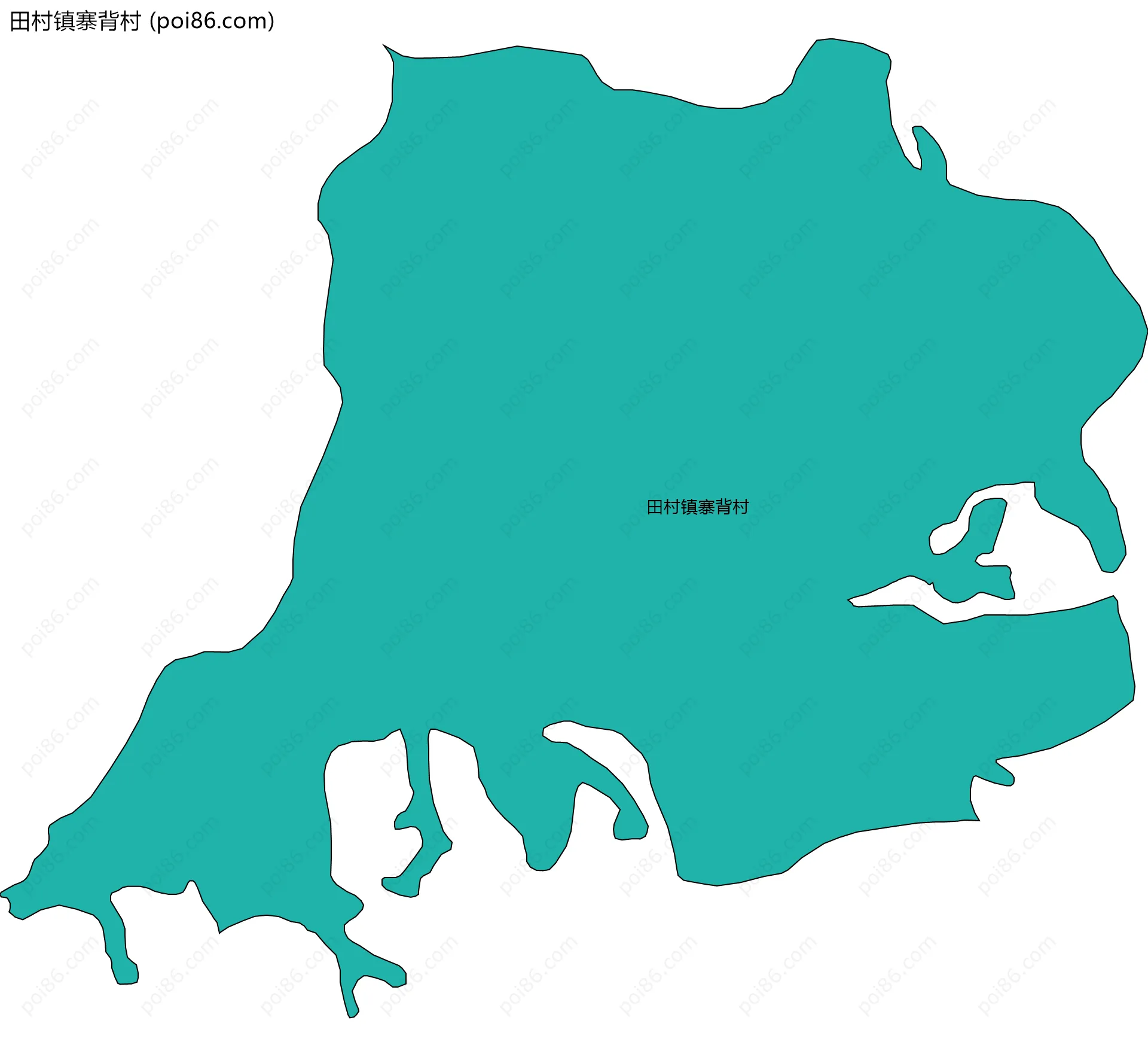 田村镇寨背村边界地图