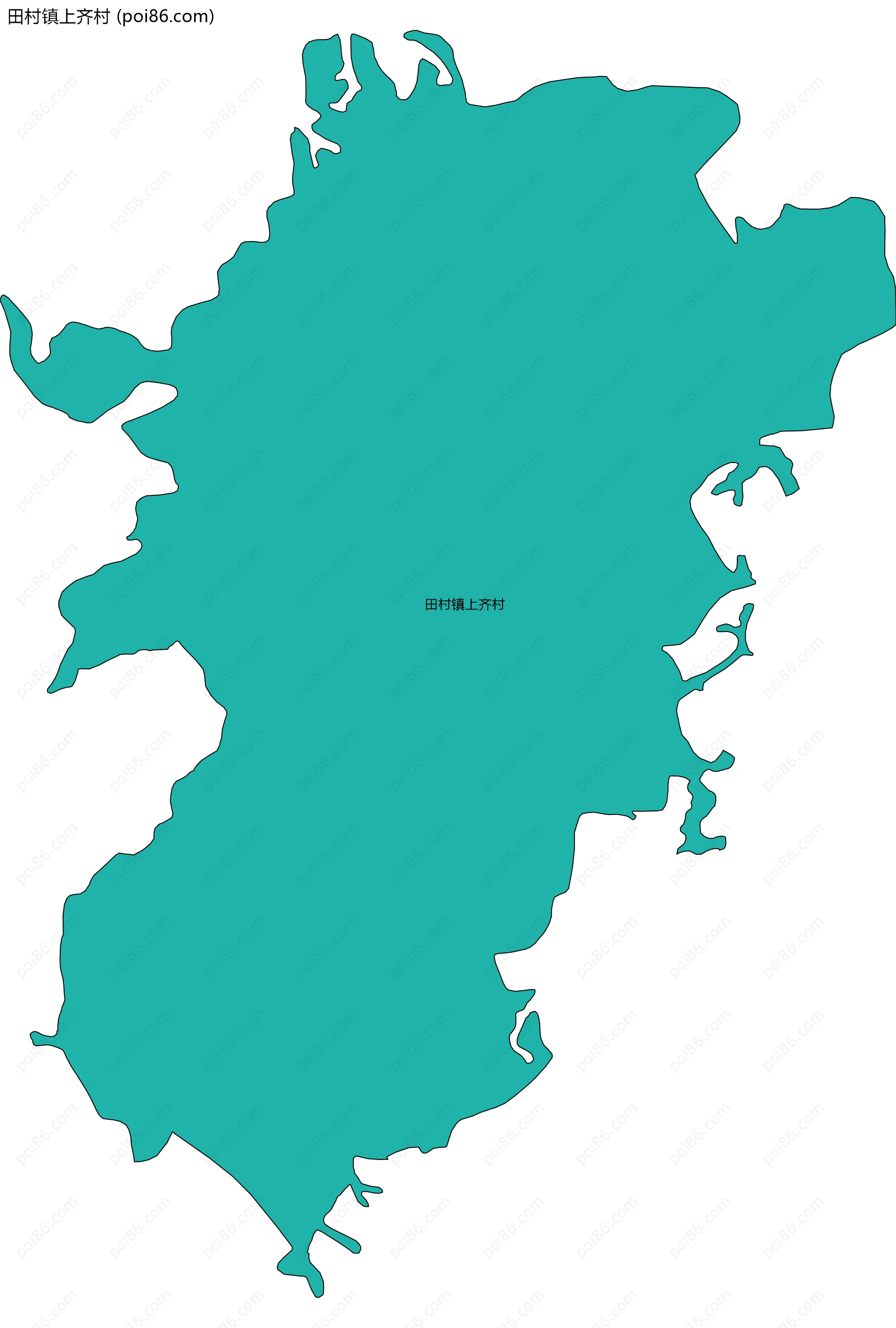 田村镇上齐村边界地图