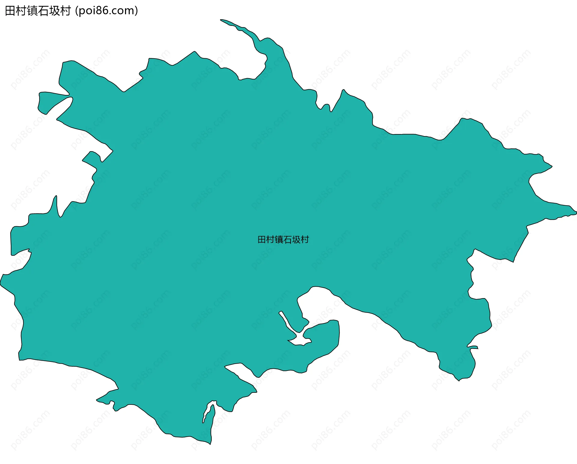 田村镇石圾村边界地图