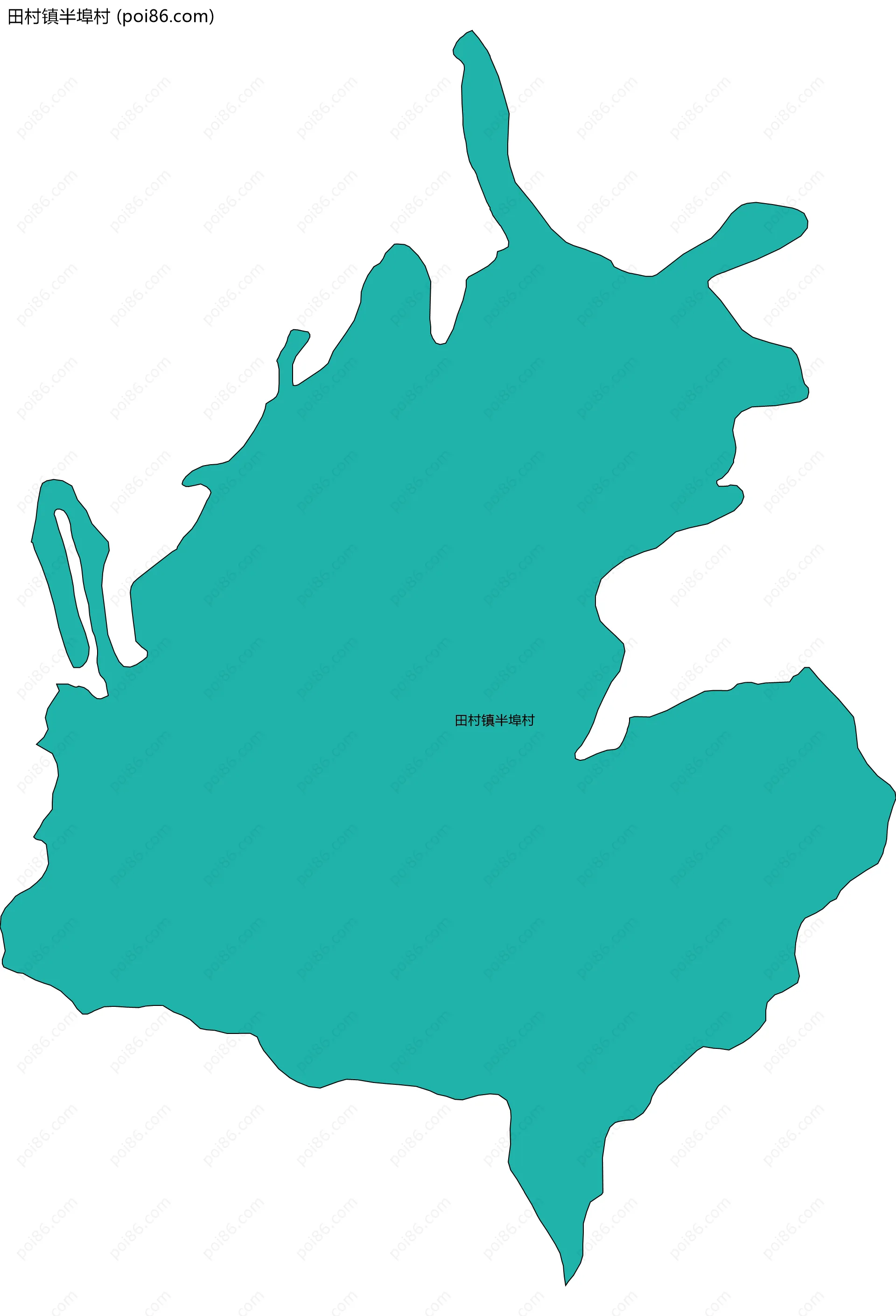 田村镇半埠村边界地图