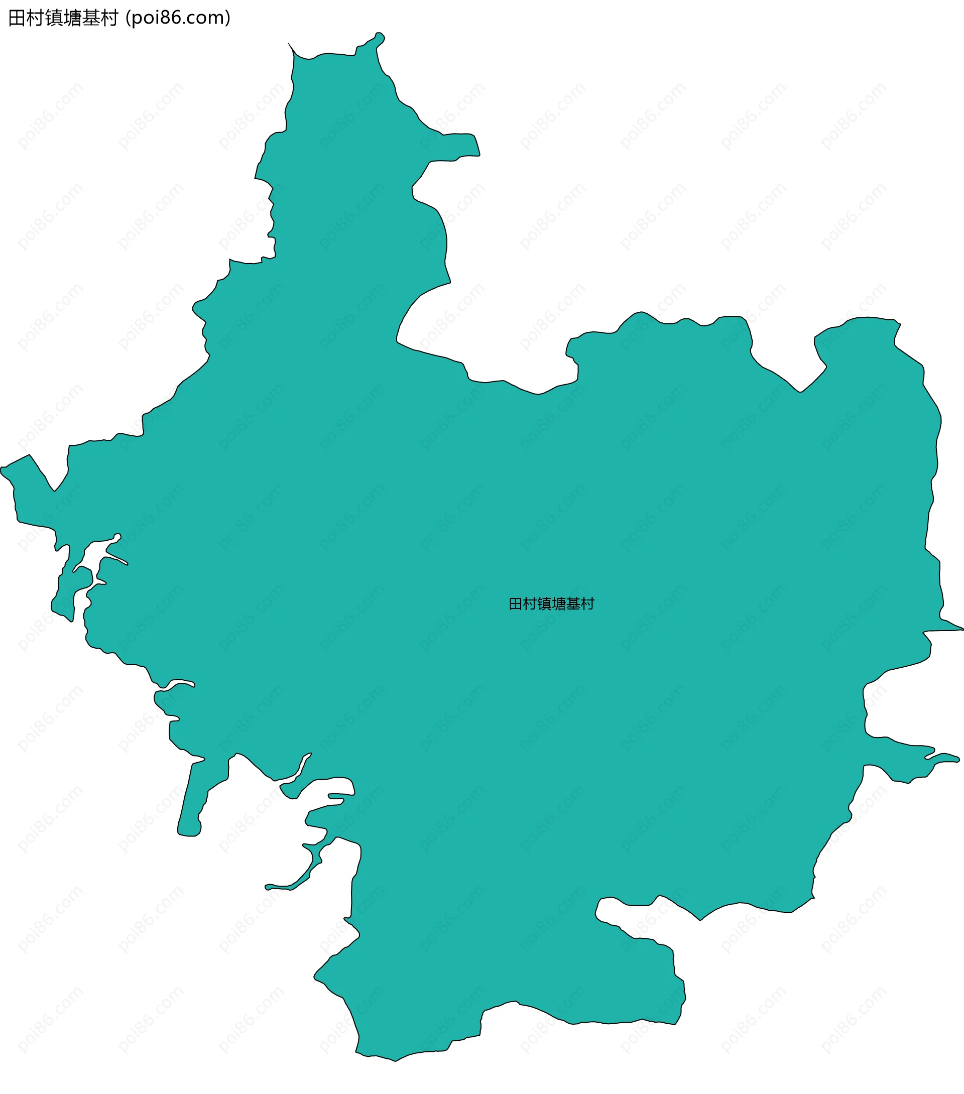 田村镇塘基村边界地图