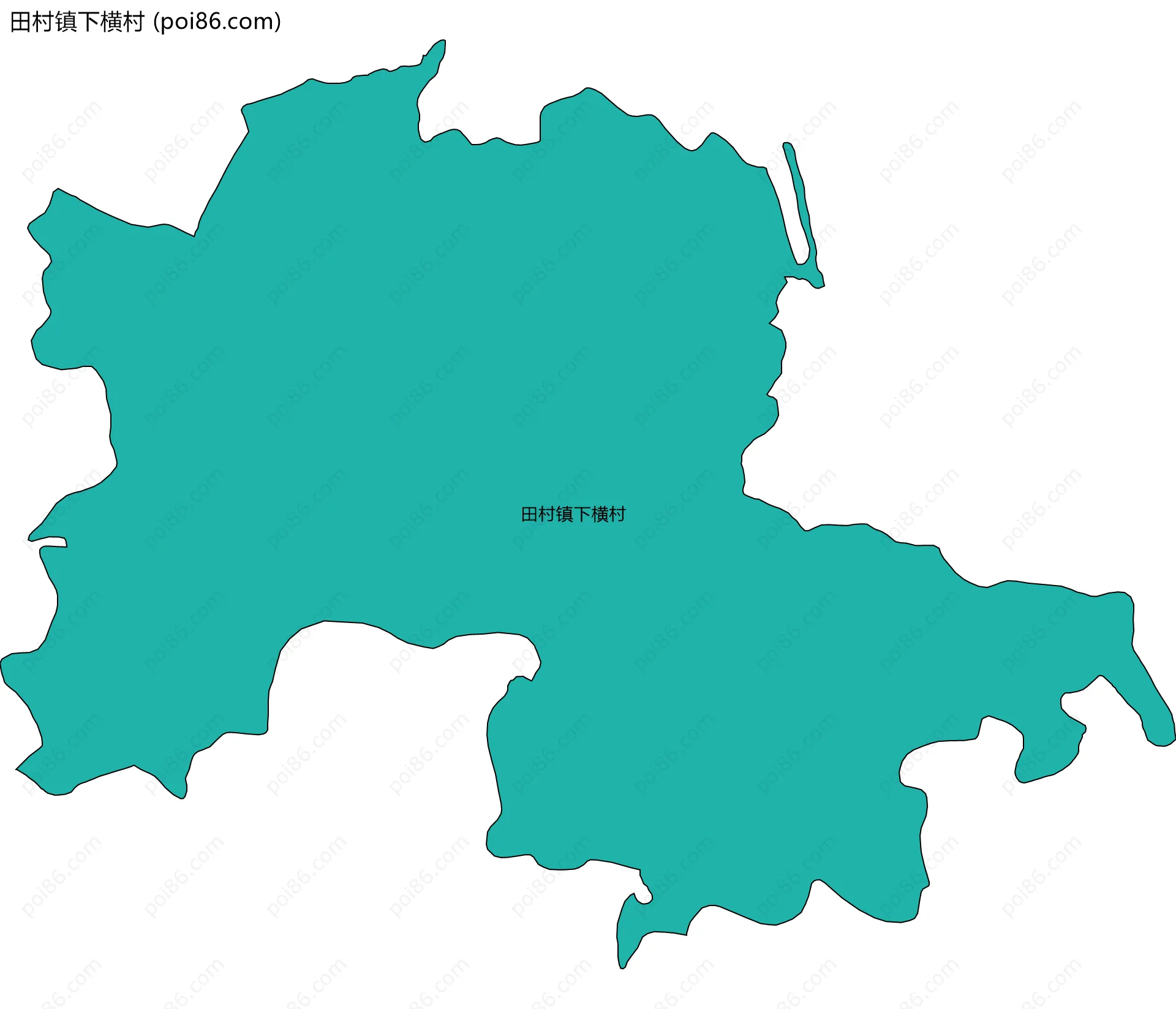田村镇下横村边界地图