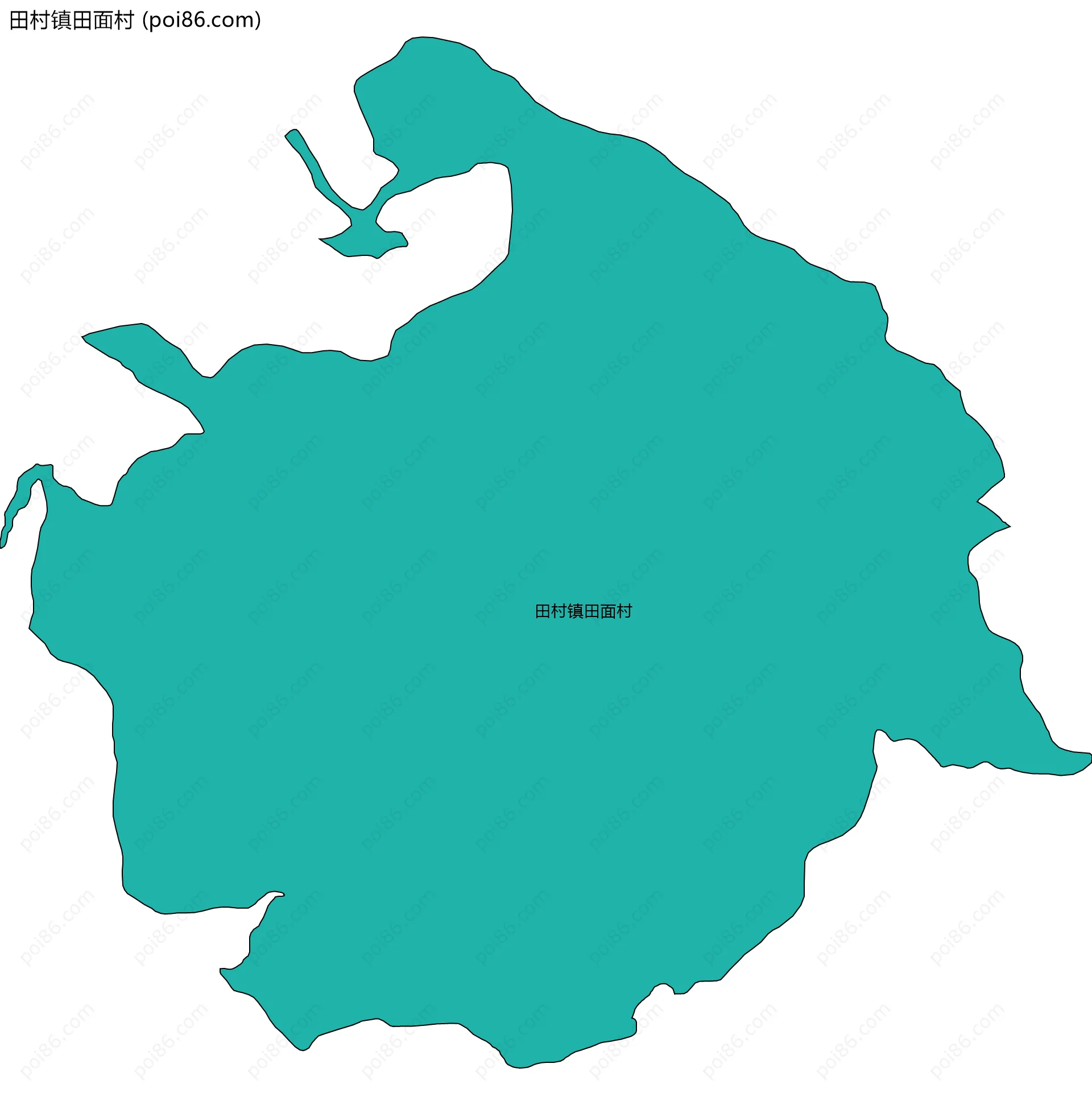 田村镇田面村边界地图