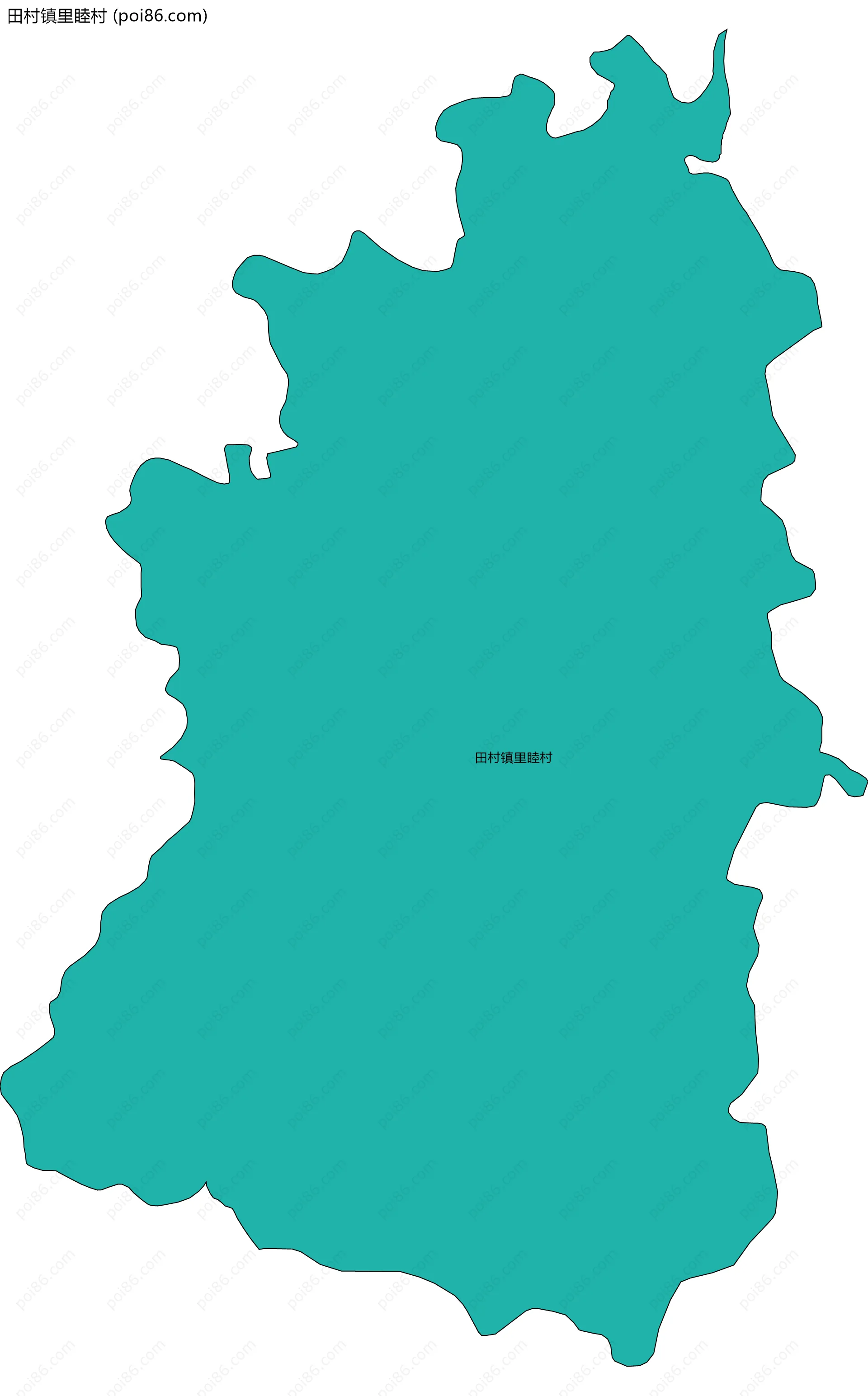 田村镇里睦村边界地图