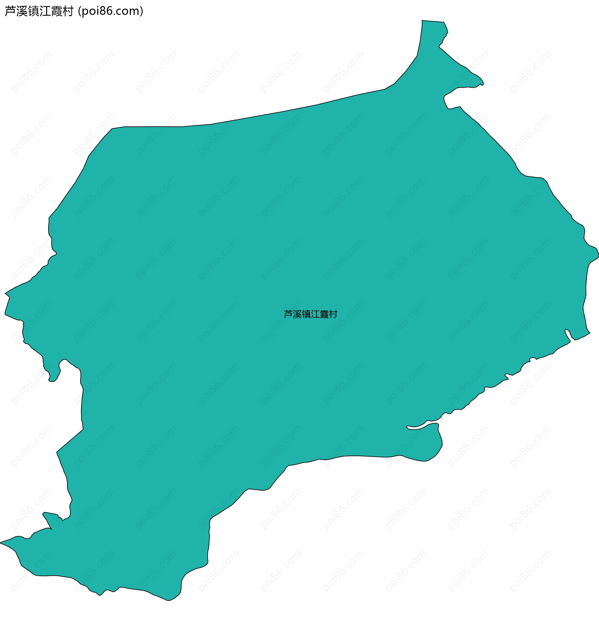 芦溪镇江霞村边界地图