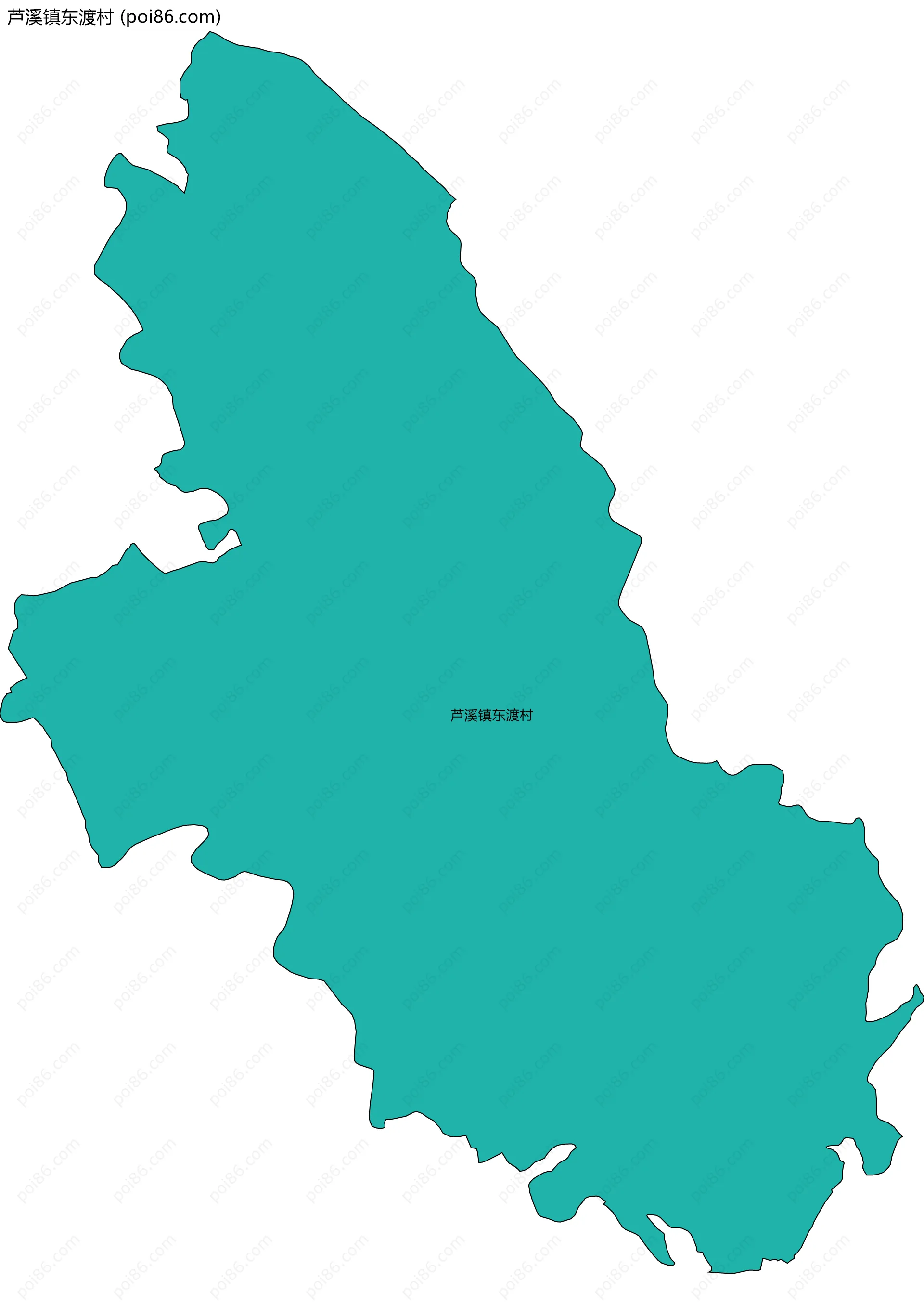 芦溪镇东渡村边界地图