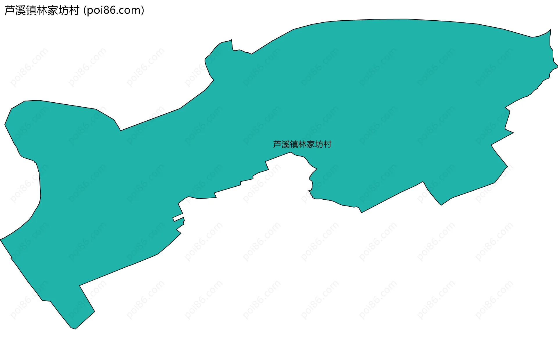 芦溪镇林家坊村边界地图
