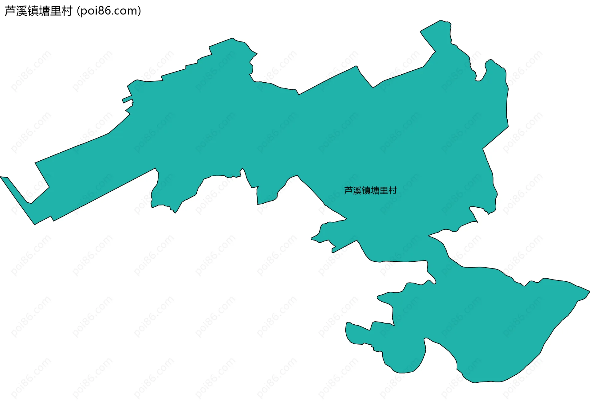 芦溪镇塘里村边界地图