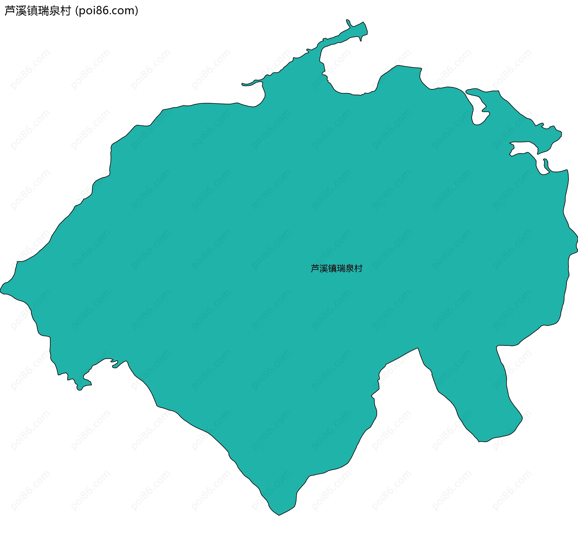 芦溪镇瑞泉村边界地图