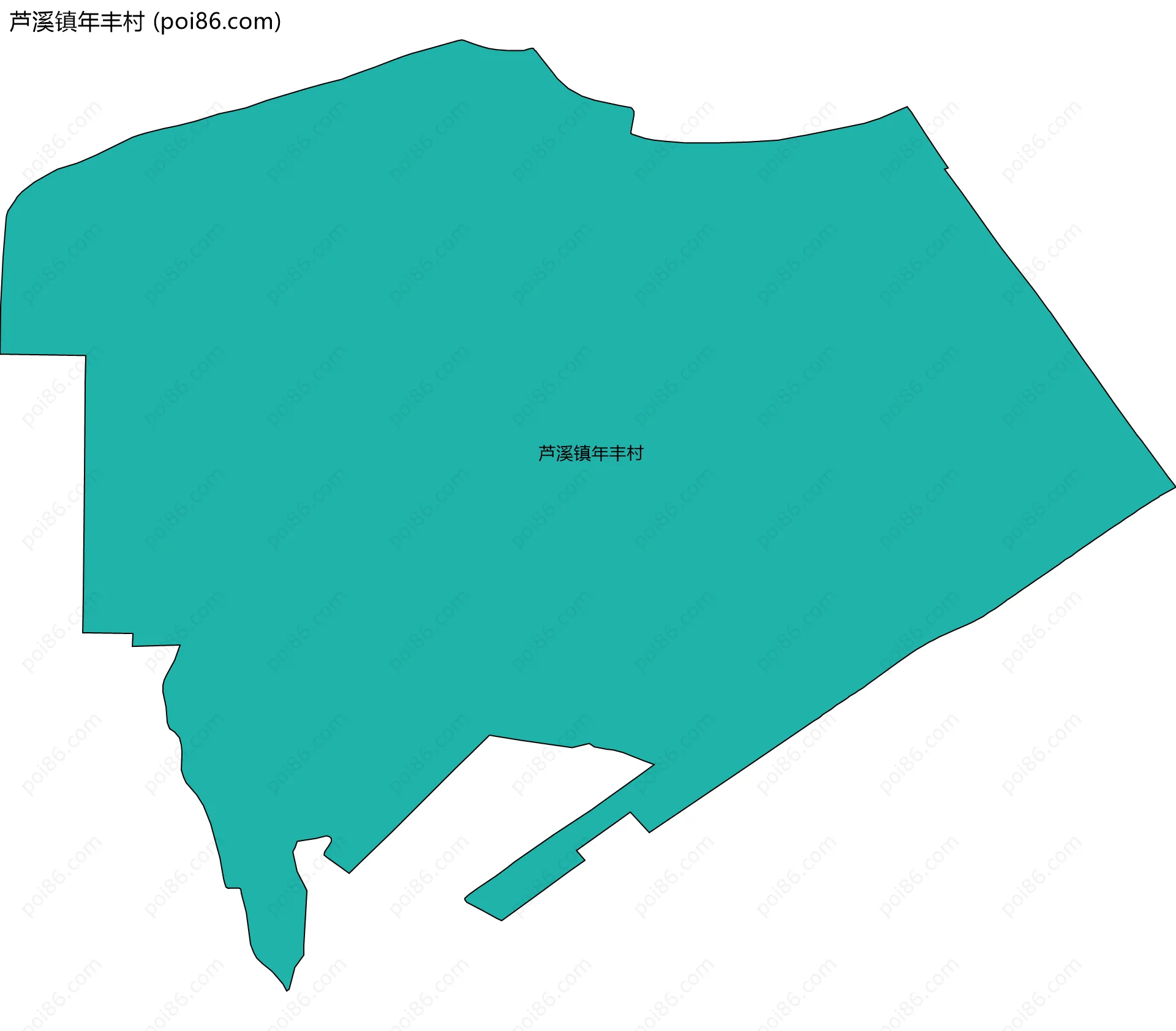 芦溪镇年丰村边界地图