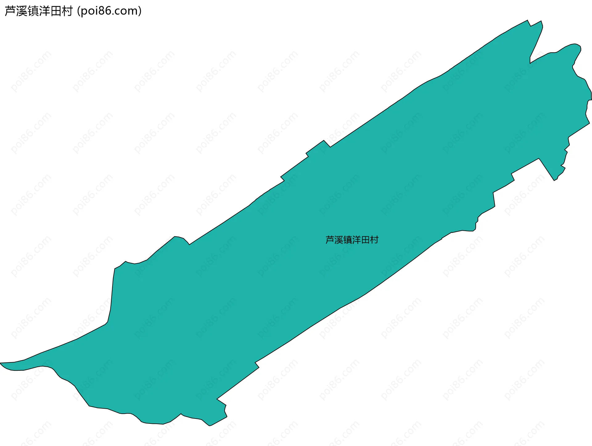 芦溪镇洋田村边界地图
