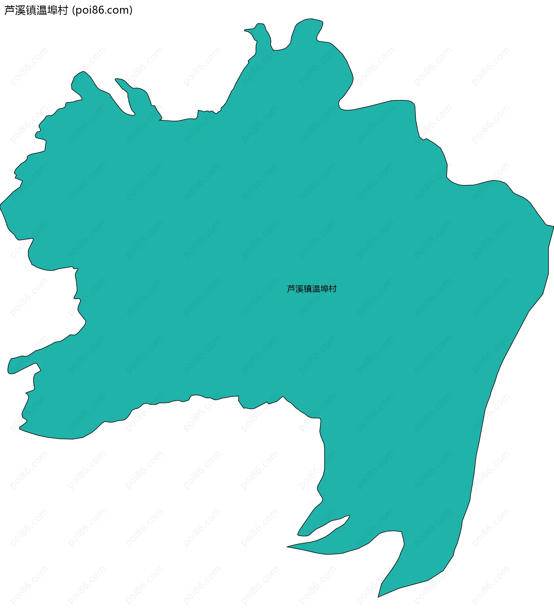 芦溪镇温埠村边界地图