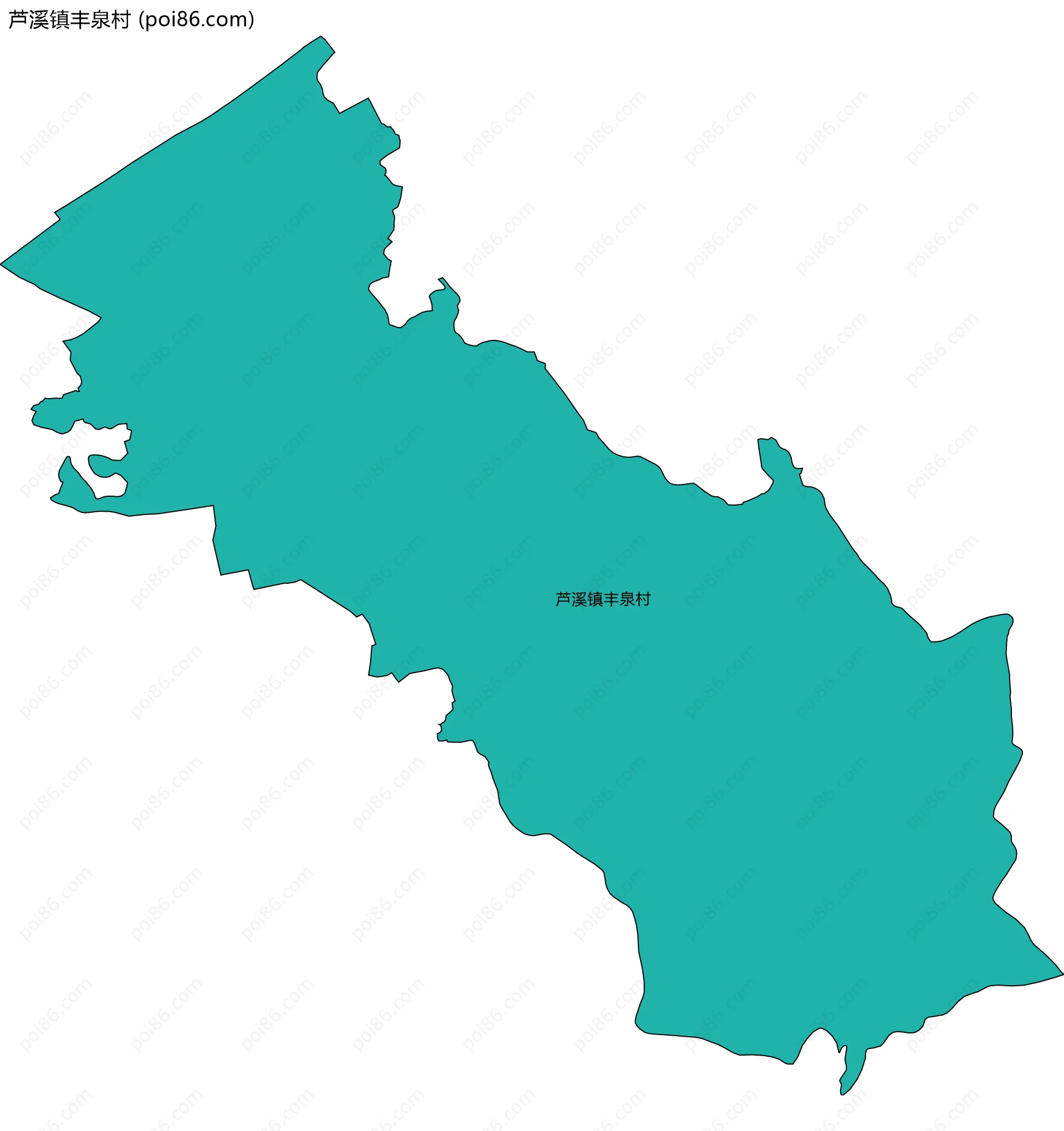芦溪镇丰泉村边界地图