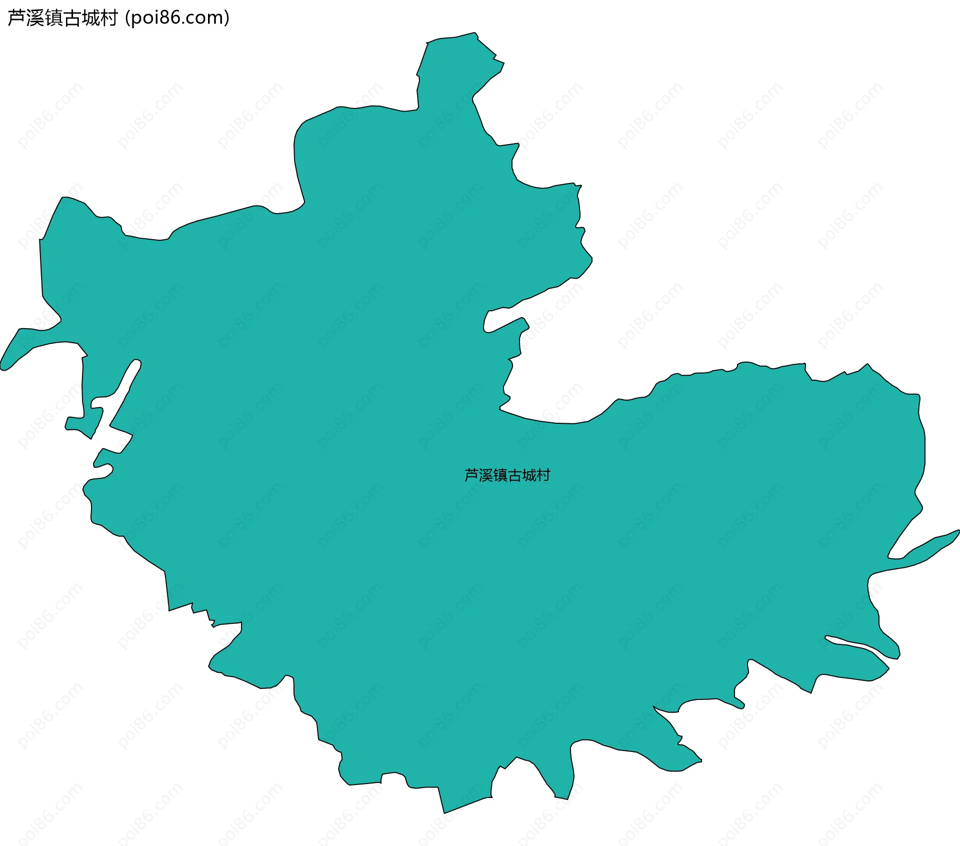 芦溪镇古城村边界地图