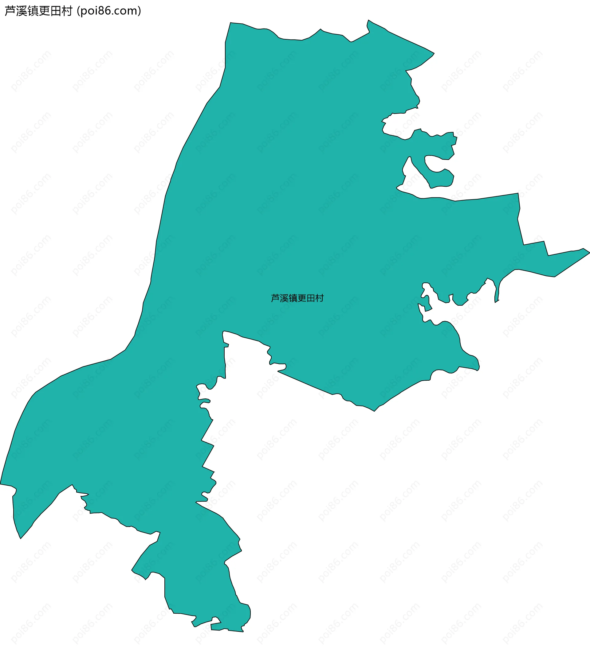 芦溪镇更田村边界地图