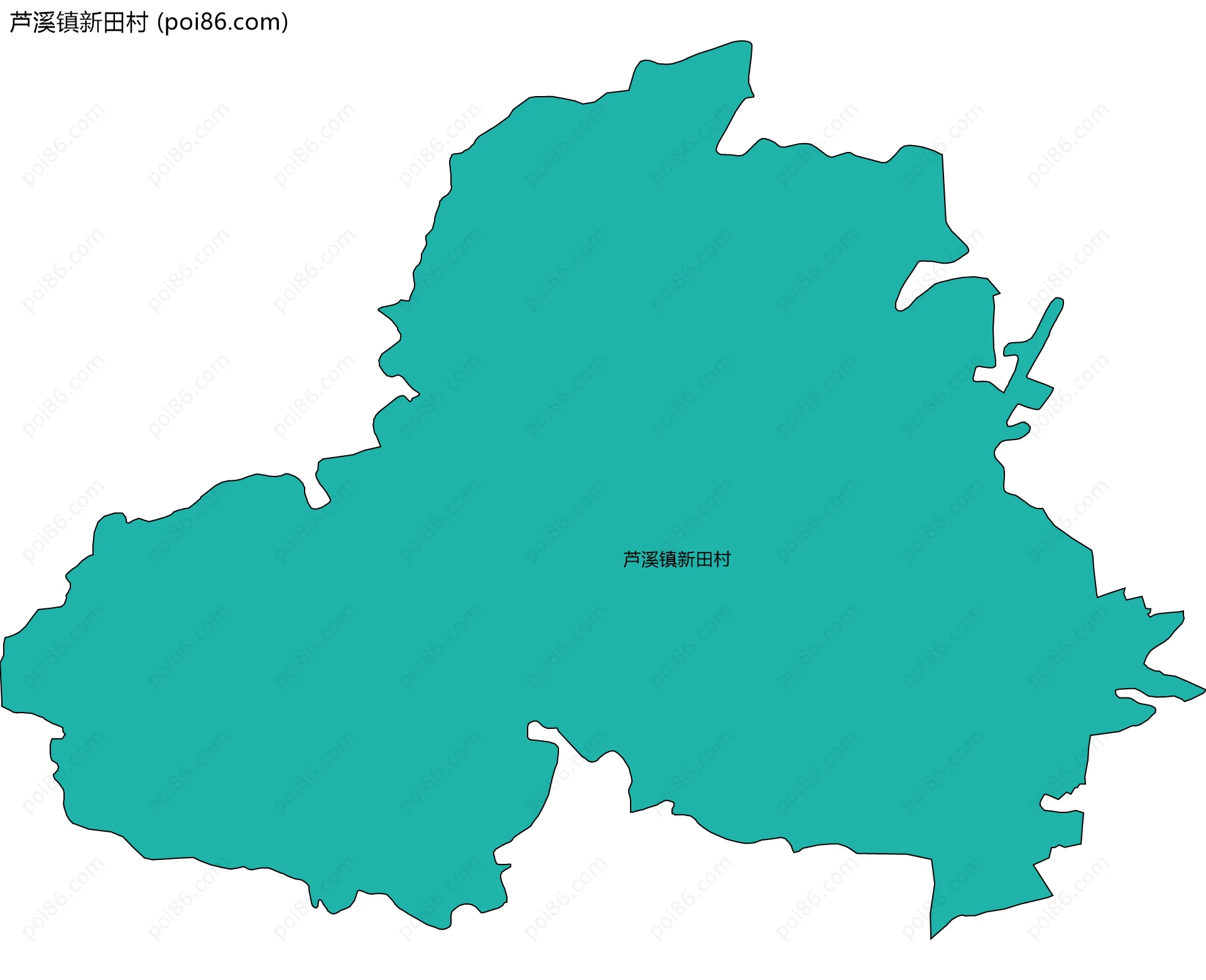 芦溪镇新田村边界地图