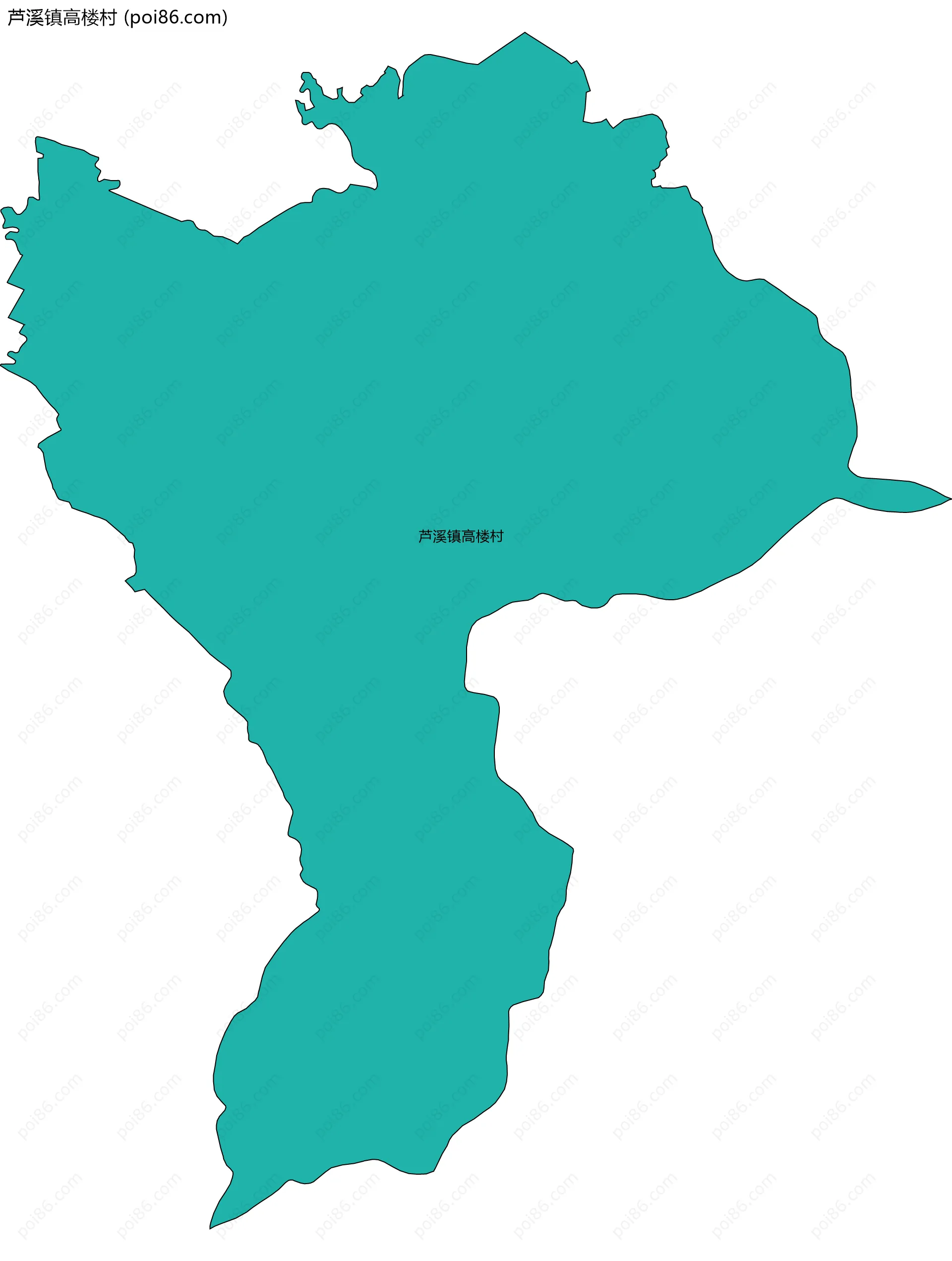 芦溪镇高楼村边界地图