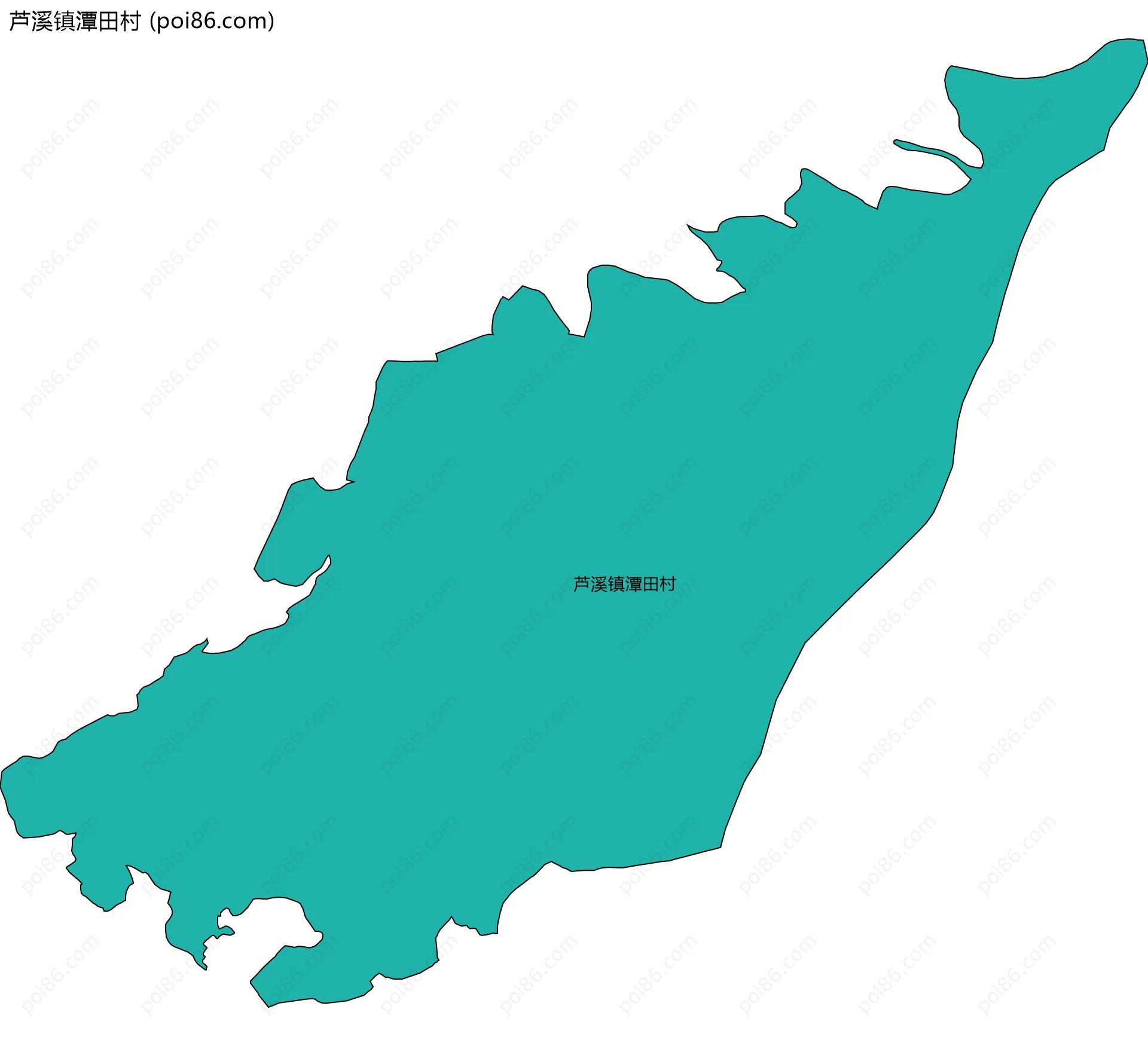 芦溪镇潭田村边界地图