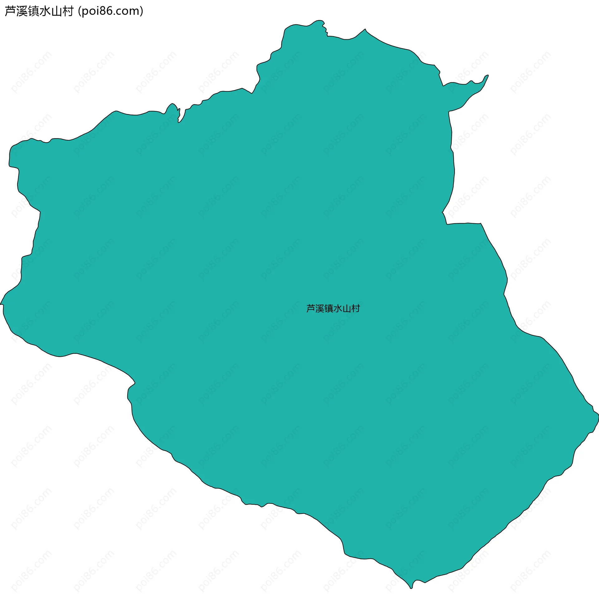 芦溪镇水山村边界地图