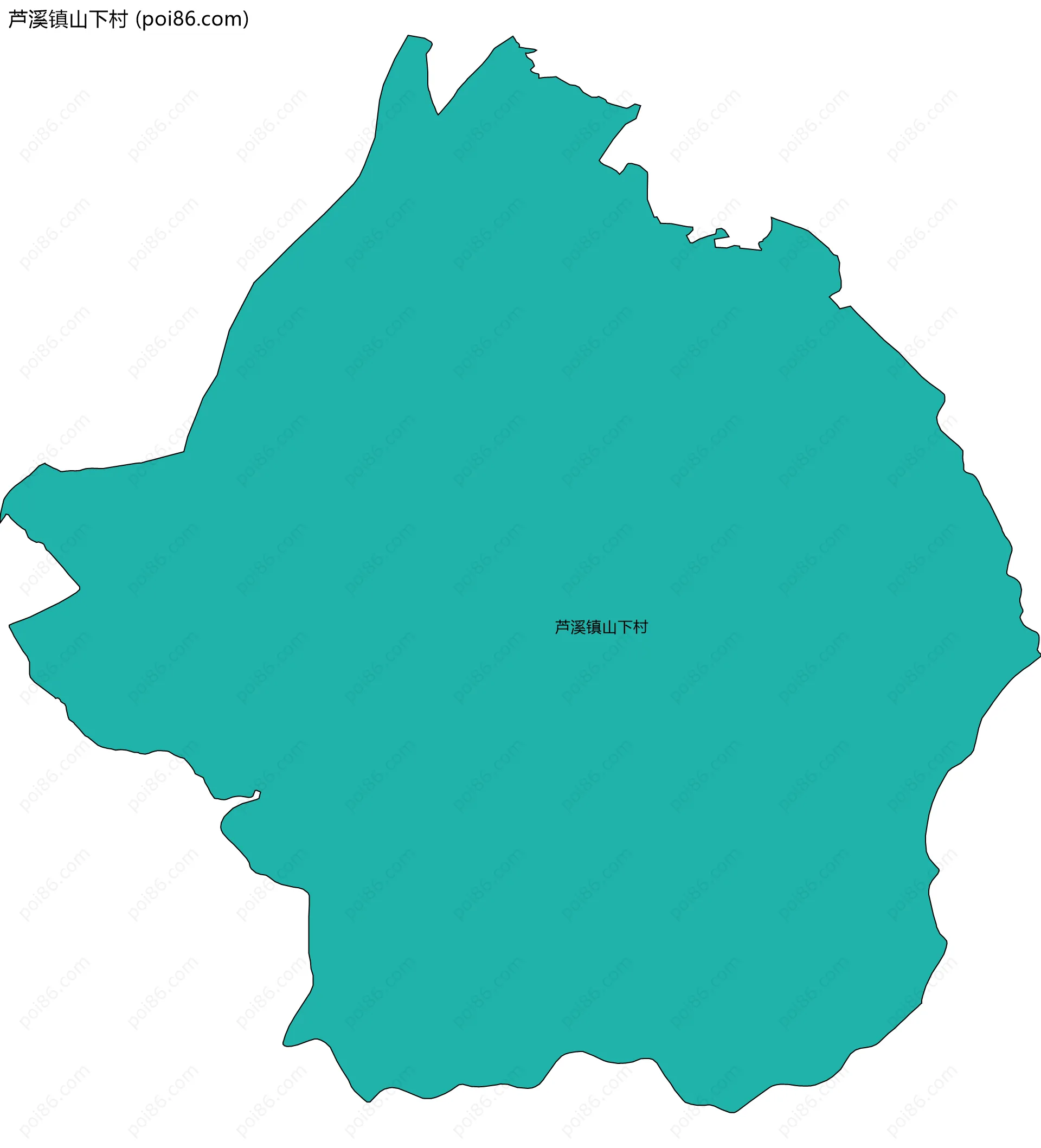 芦溪镇山下村边界地图