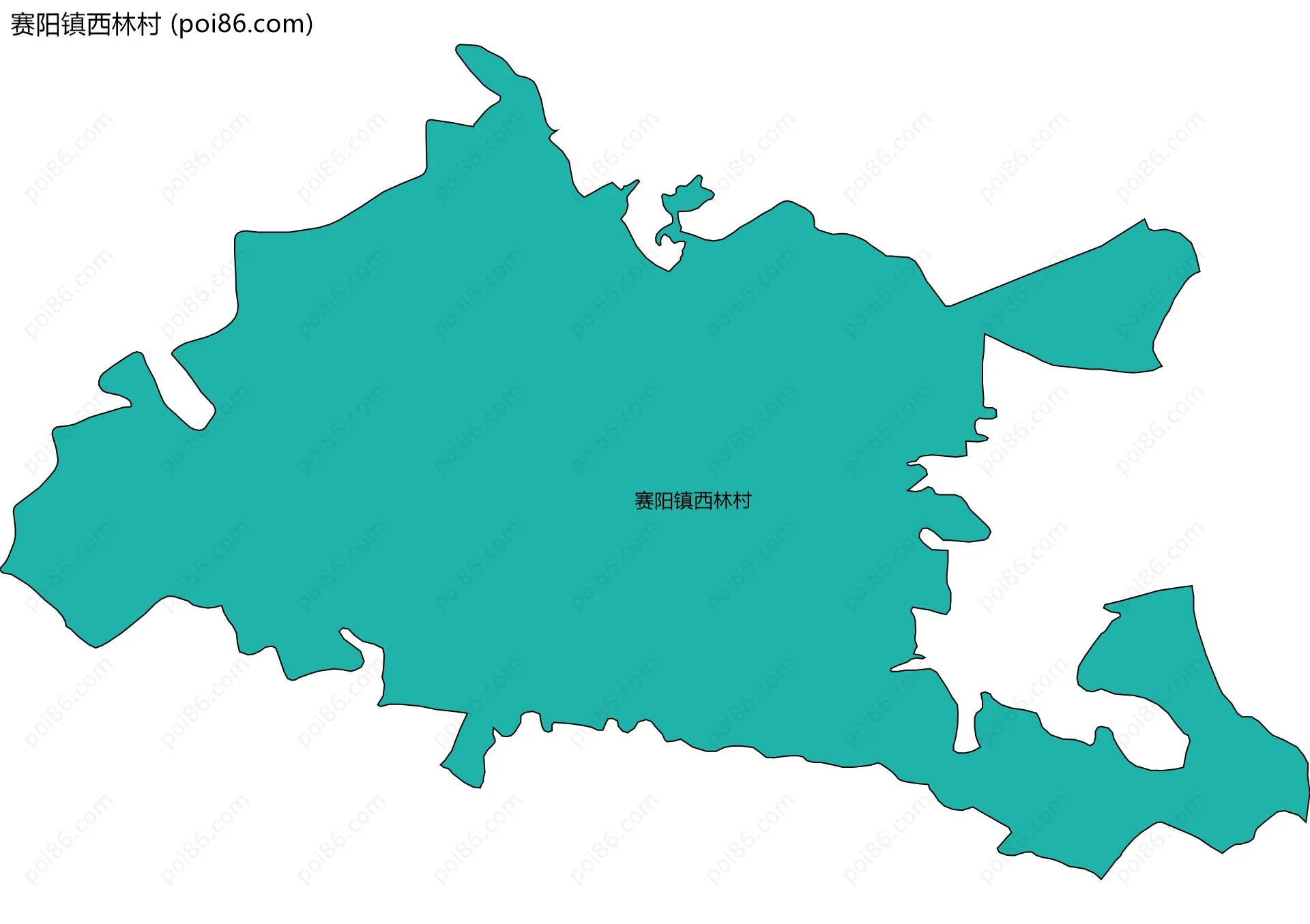 赛阳镇西林村边界地图