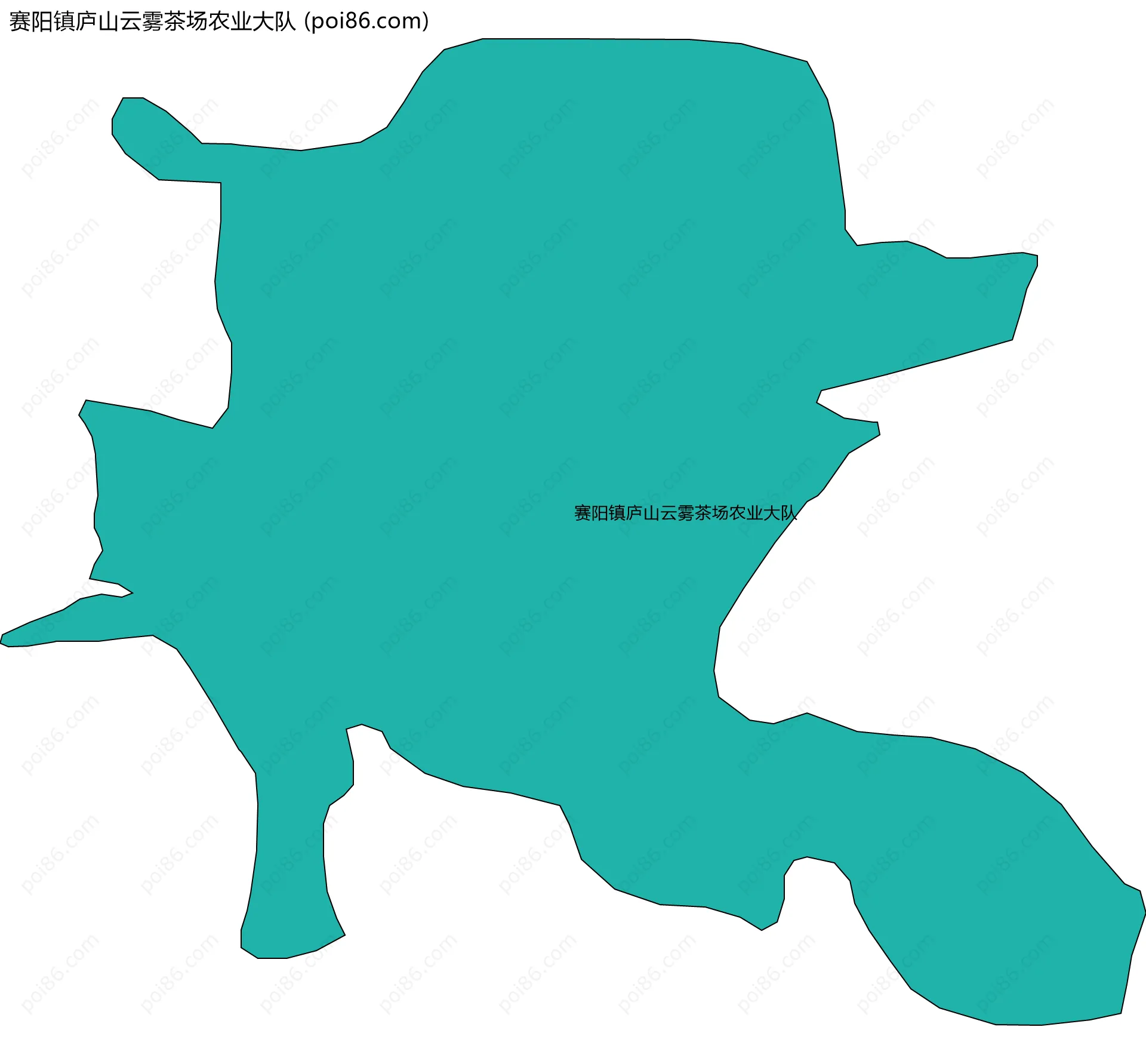 赛阳镇庐山云雾茶场农业大队边界地图