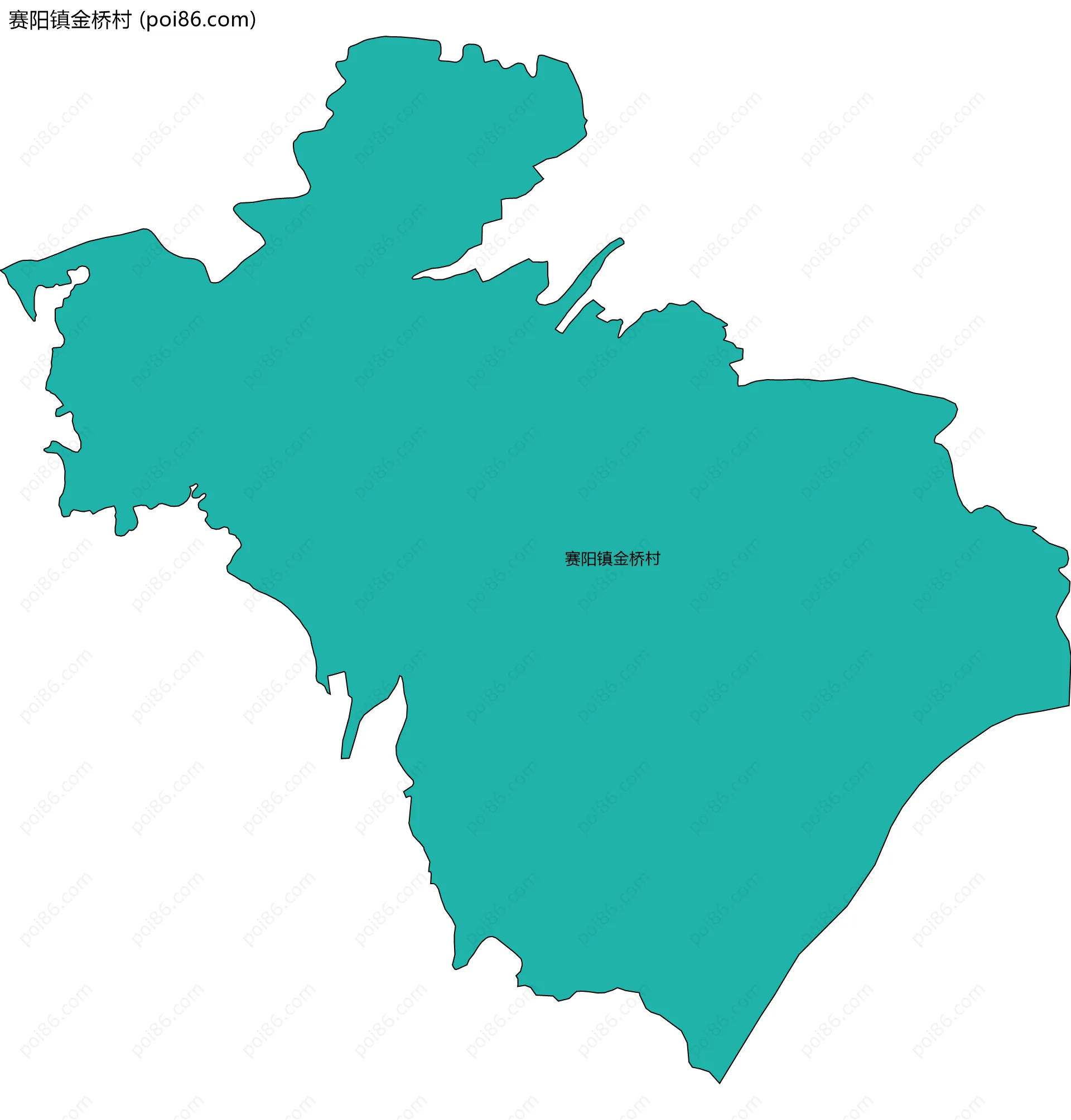 赛阳镇金桥村边界地图