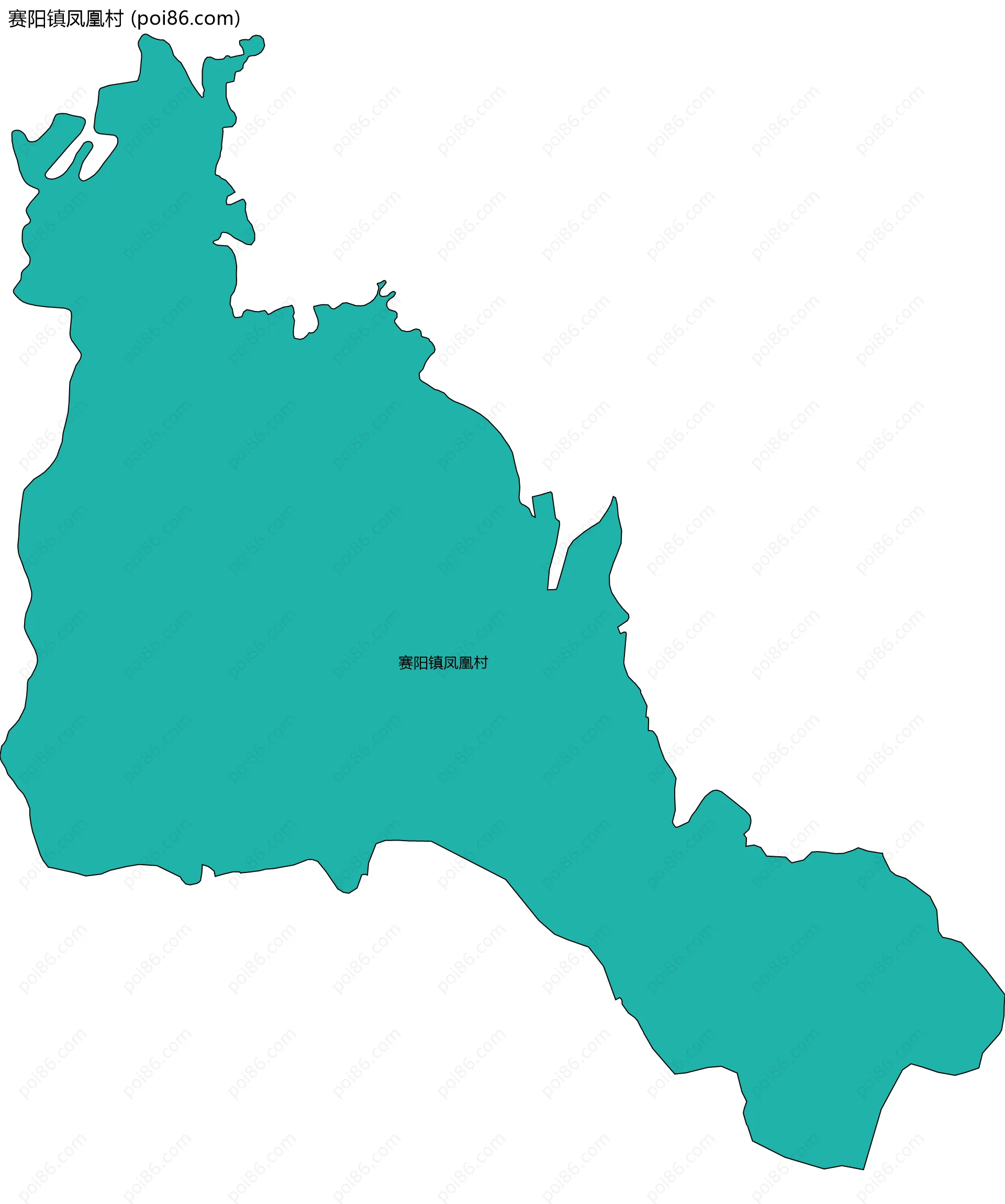 赛阳镇凤凰村边界地图