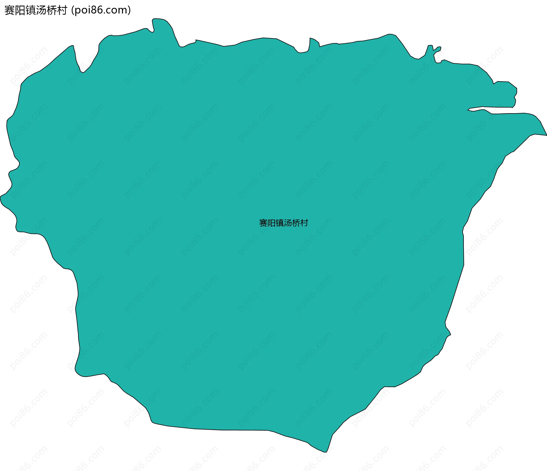 赛阳镇汤桥村边界地图