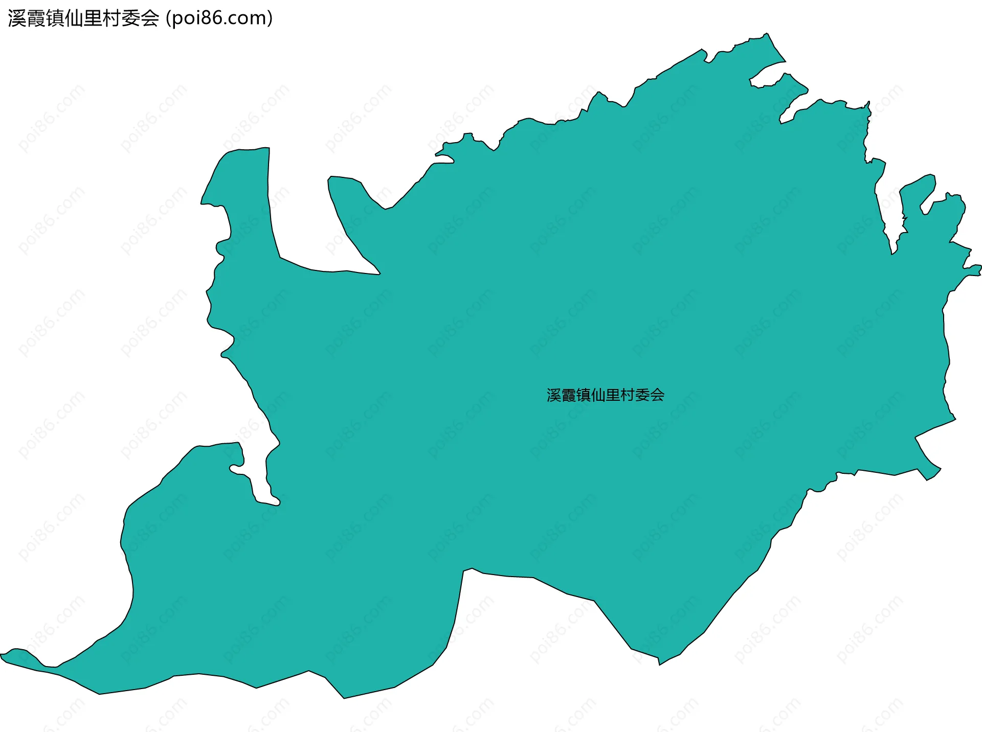 溪霞镇仙里村委会边界地图