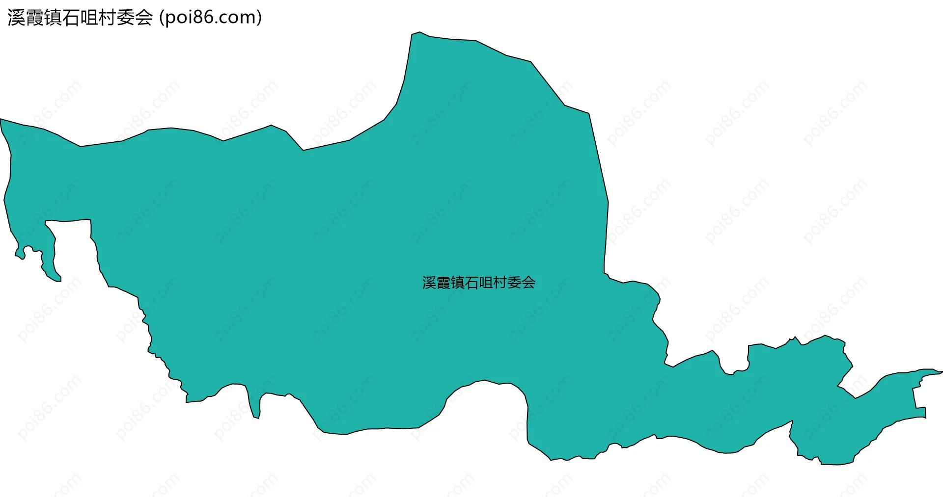 溪霞镇石咀村委会边界地图