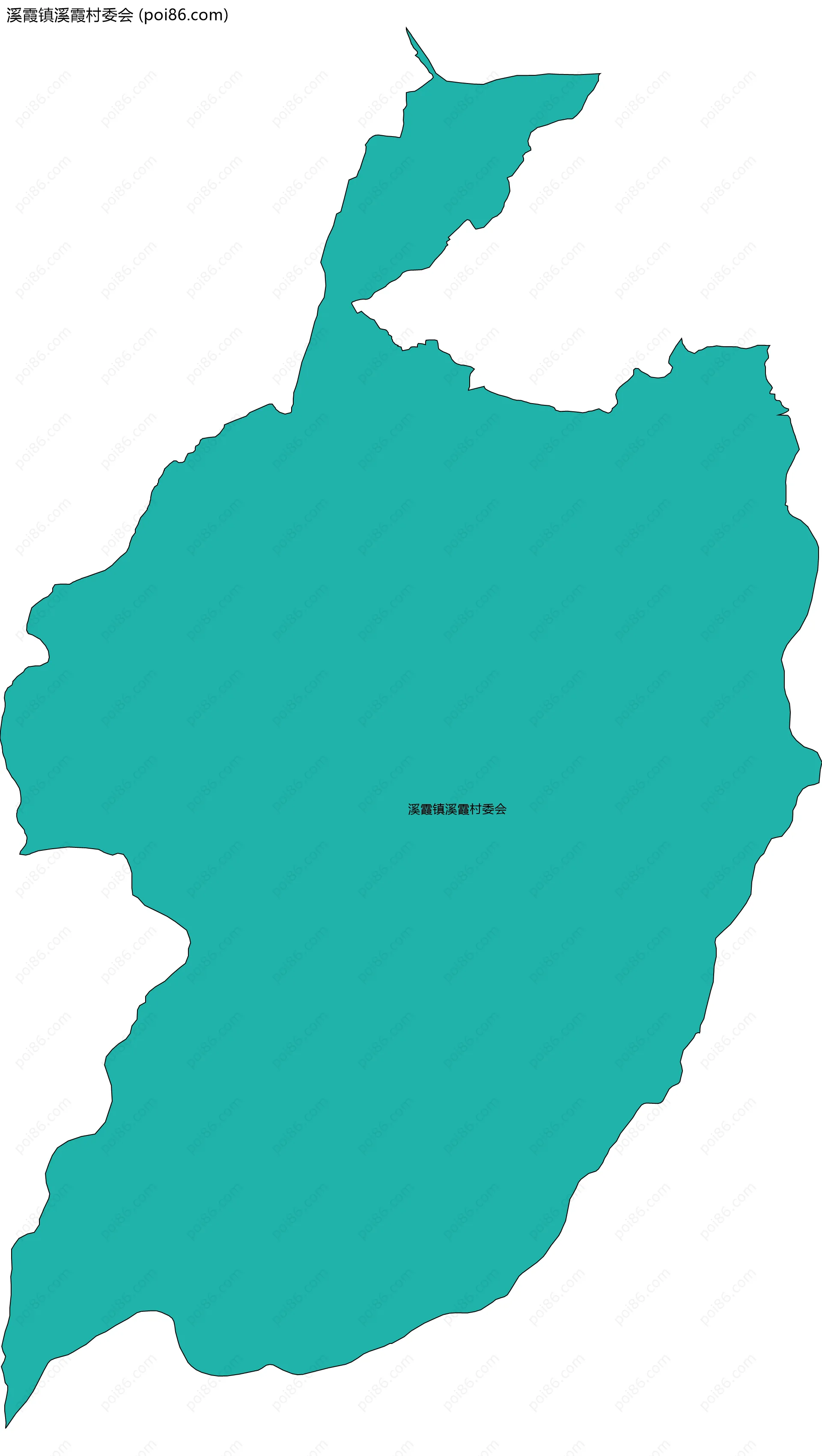 溪霞镇溪霞村委会边界地图