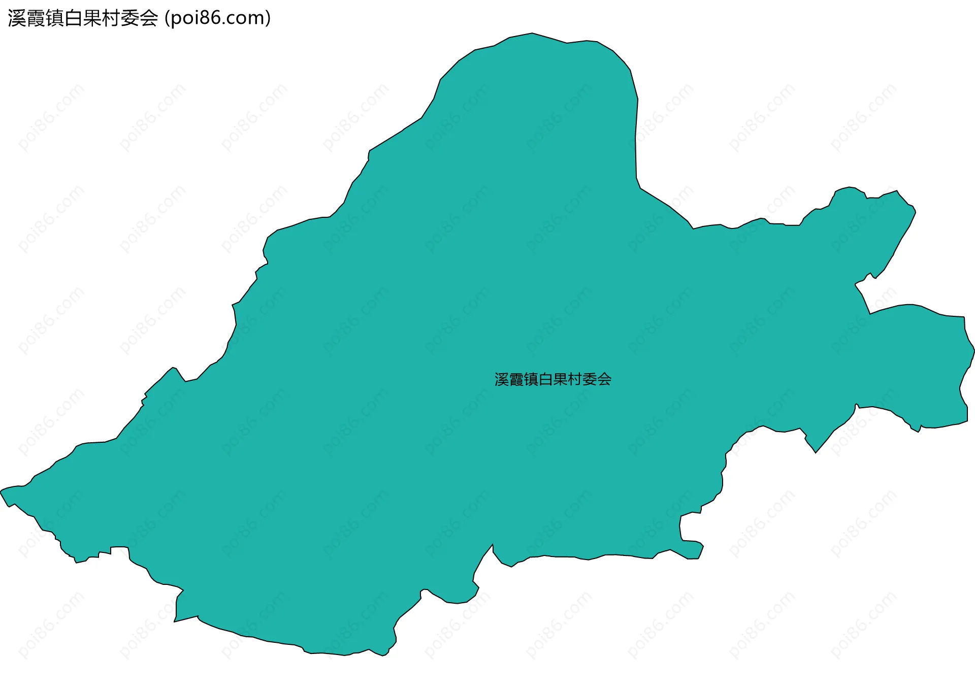 溪霞镇白果村委会边界地图