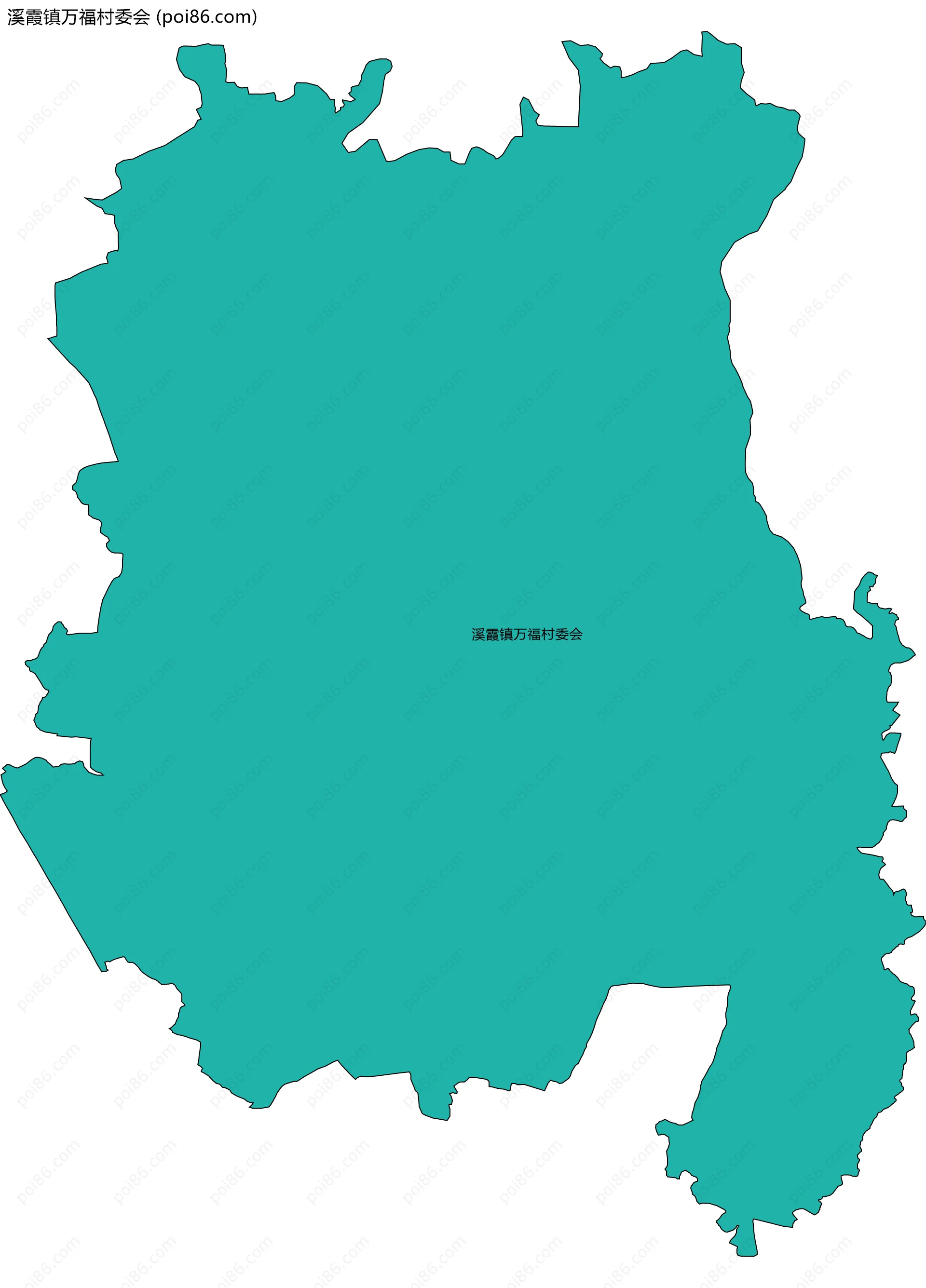 溪霞镇万福村委会边界地图