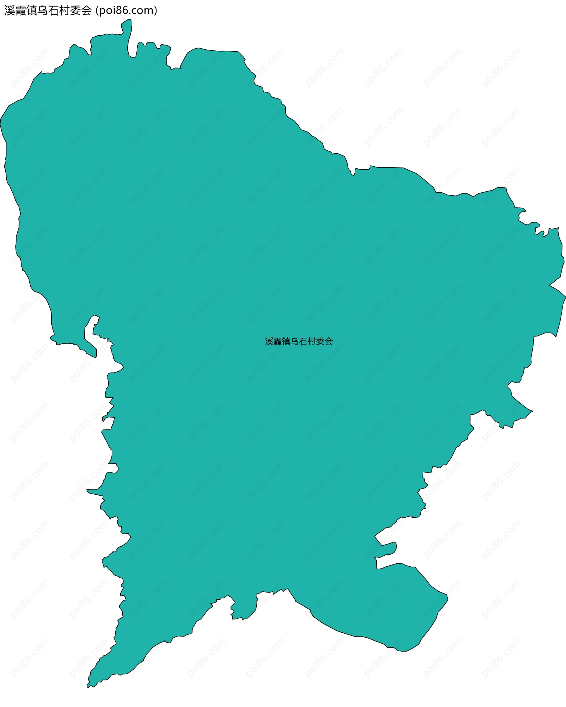 溪霞镇乌石村委会边界地图