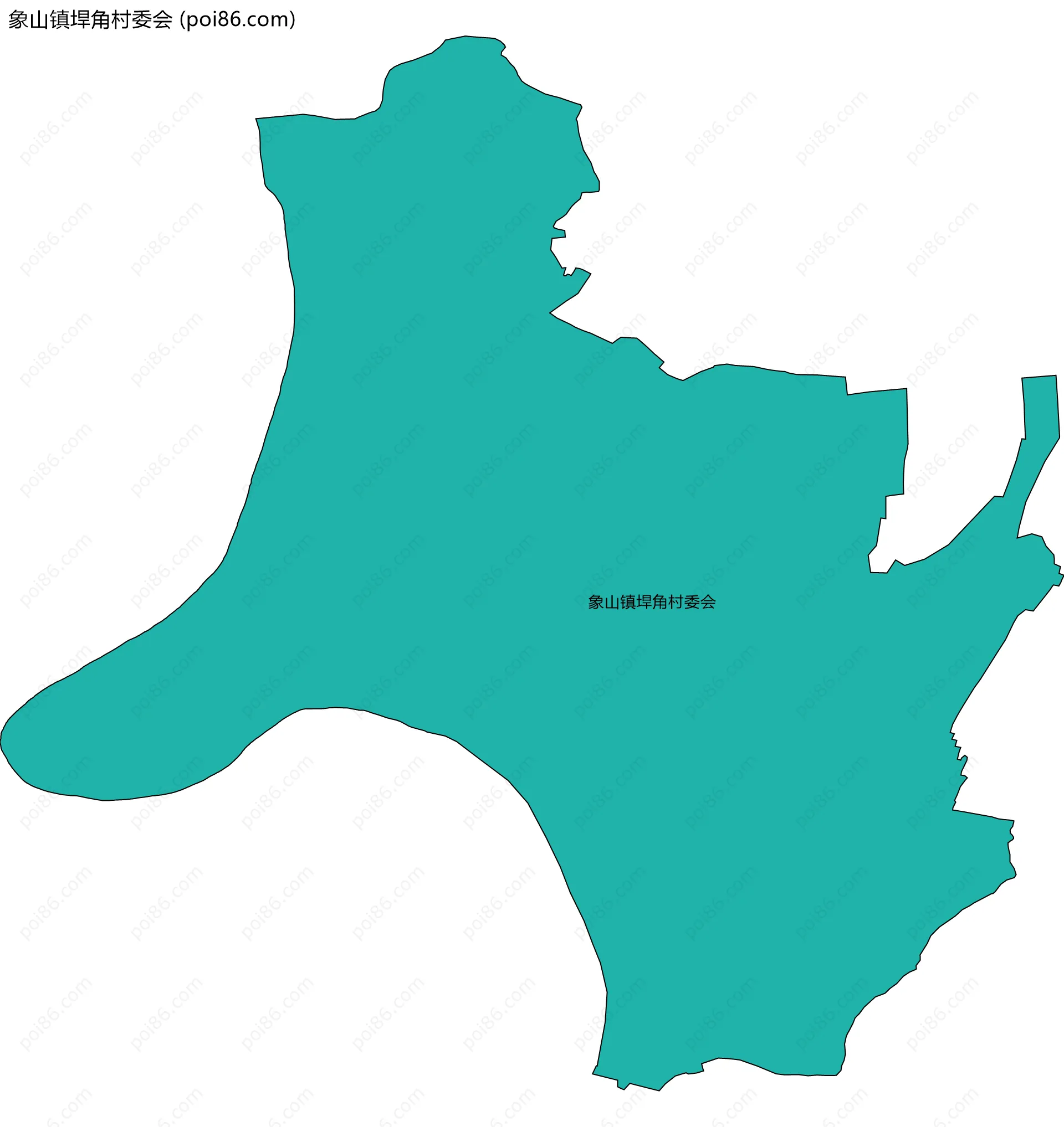 象山镇垾角村委会边界地图
