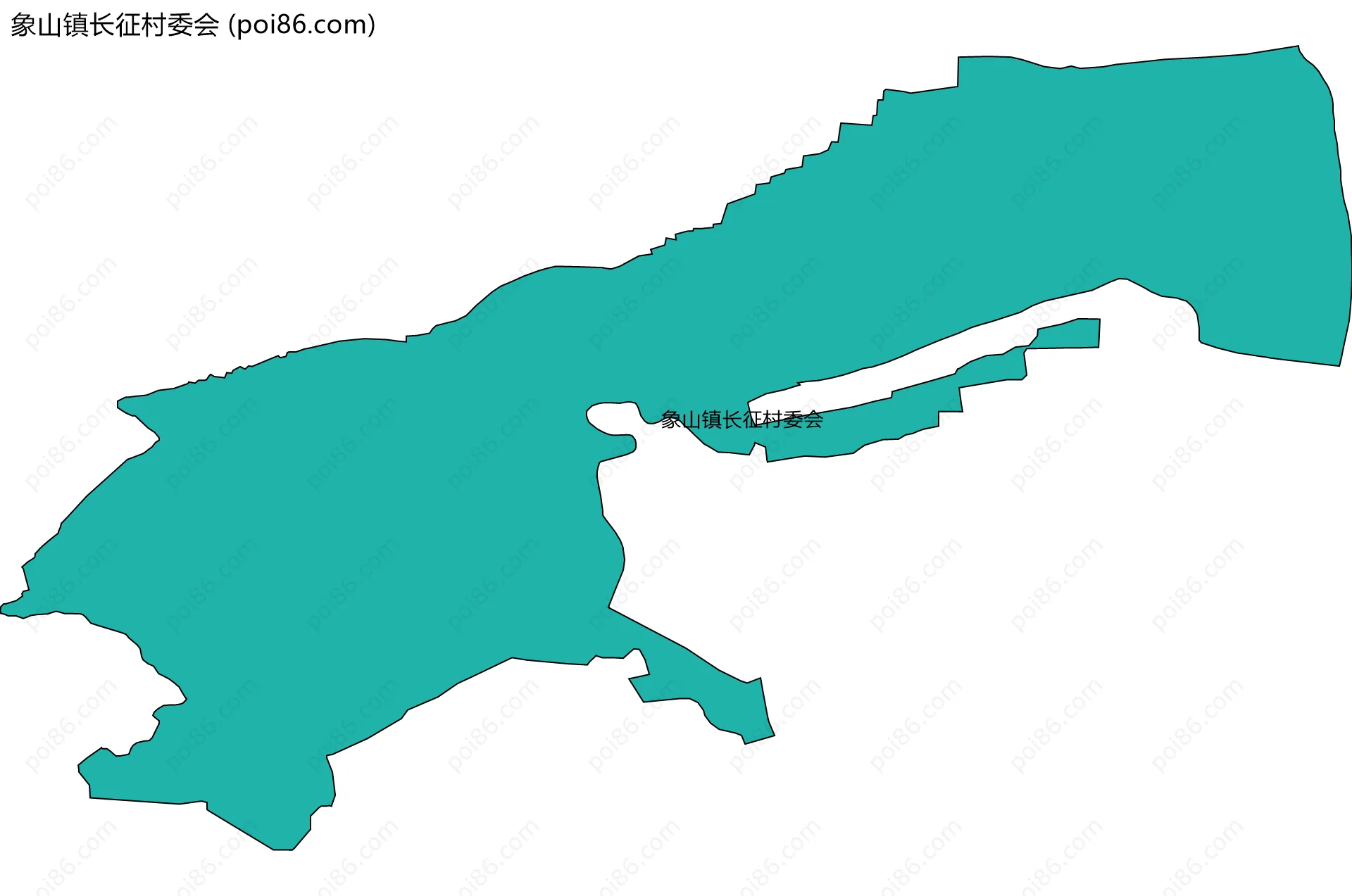 象山镇长征村委会边界地图