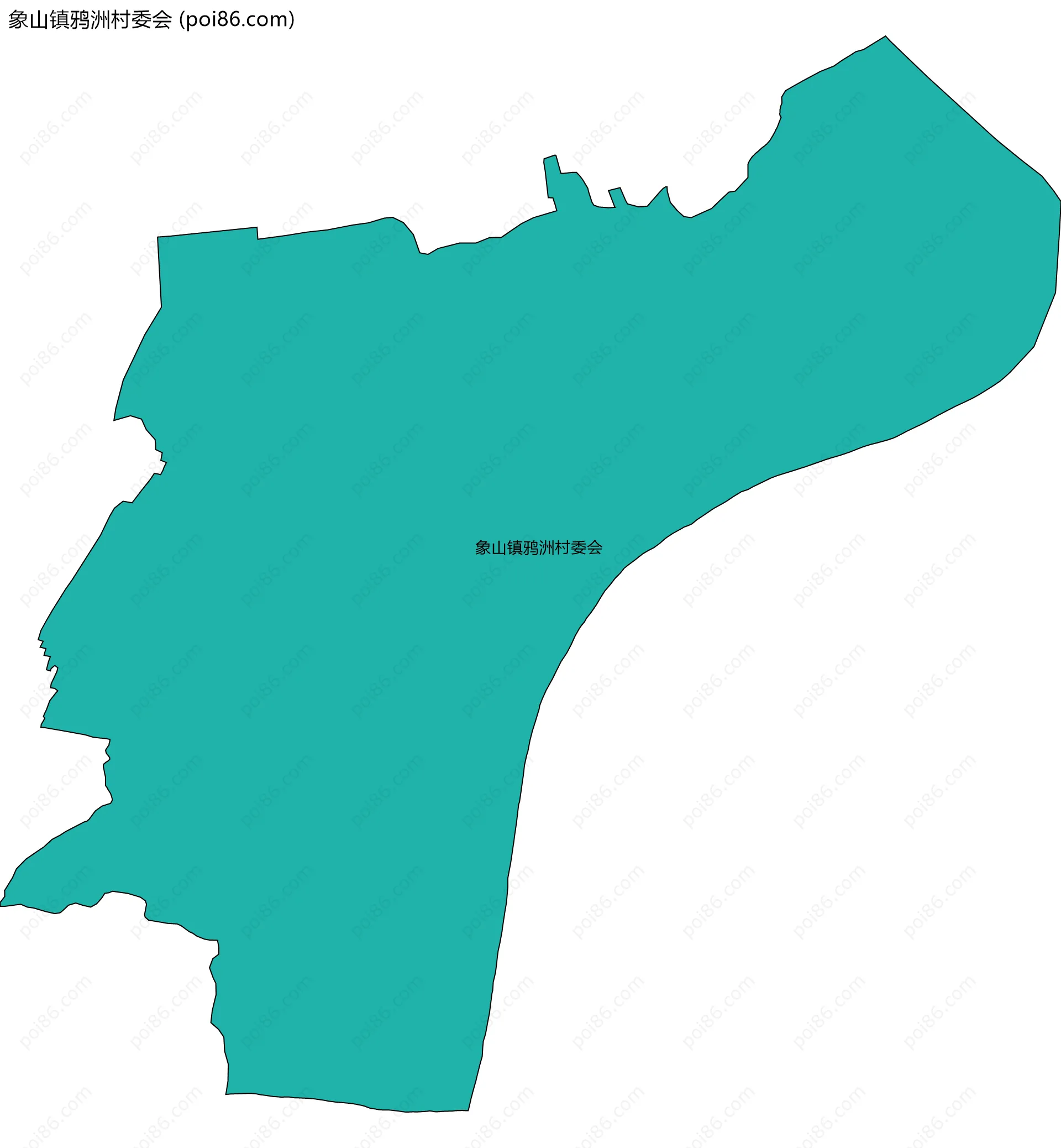 象山镇鸦洲村委会边界地图