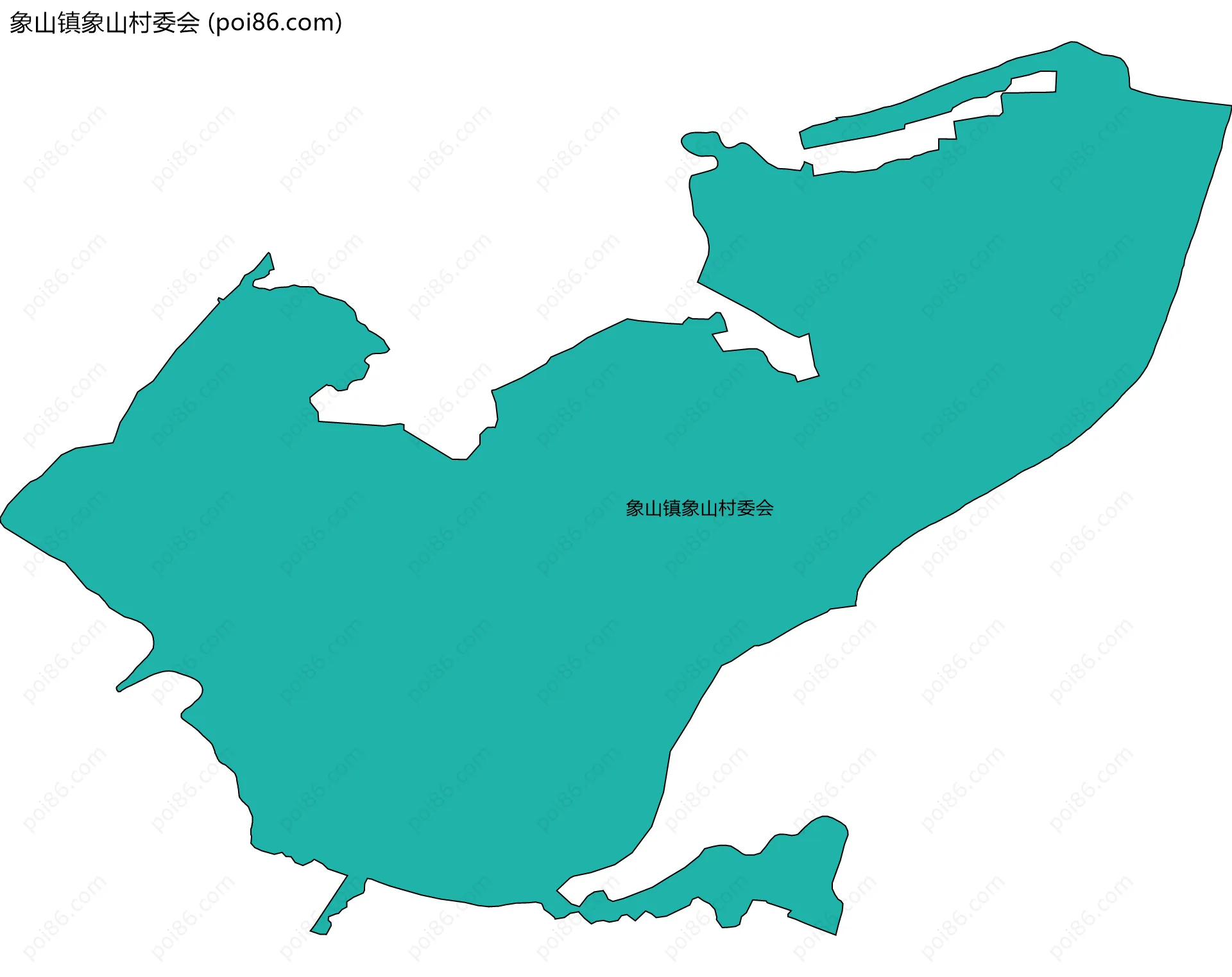 象山镇象山村委会边界地图